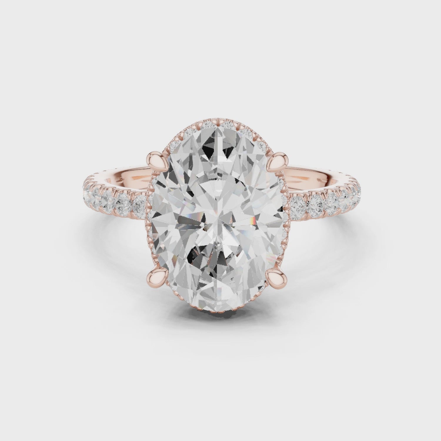 Sloane Aurora Oval Halo Diamond Ring