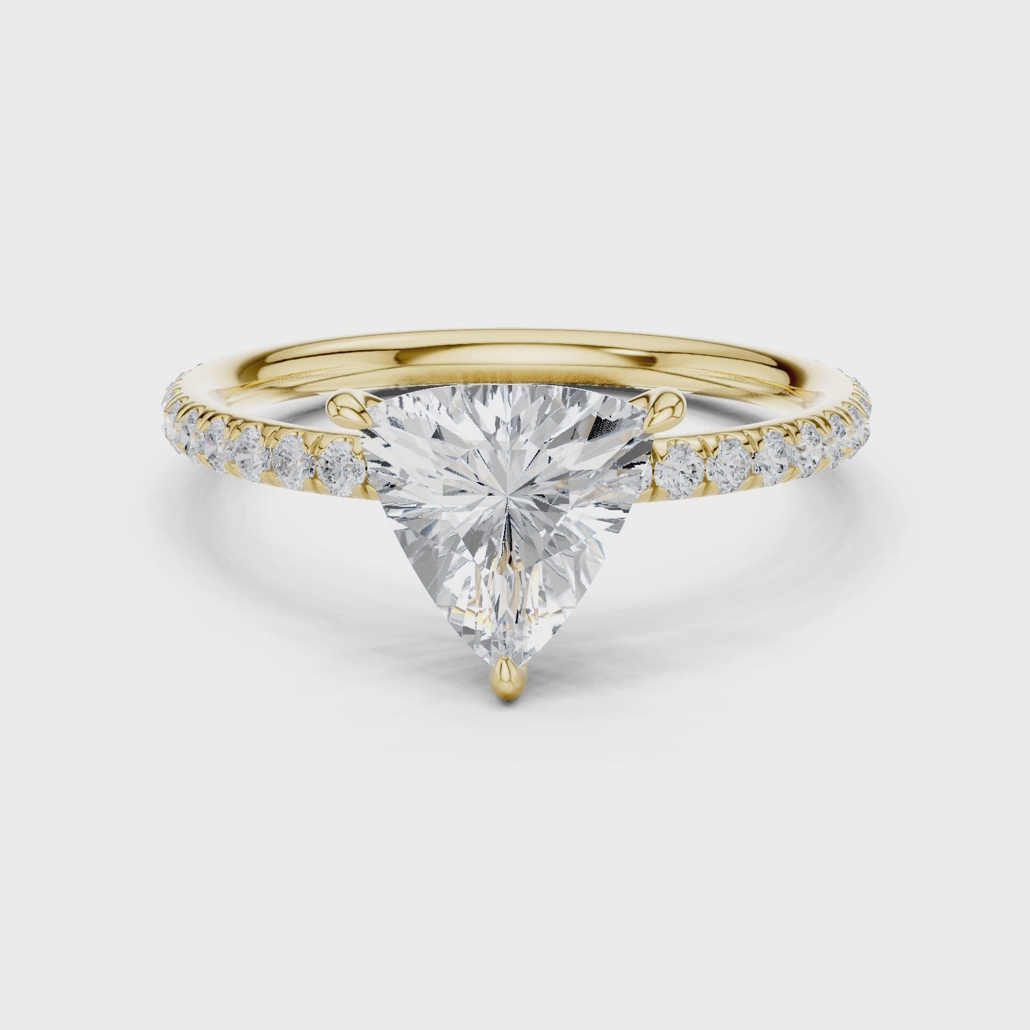 Jade Celeste Pave Trillion Diamond Ring