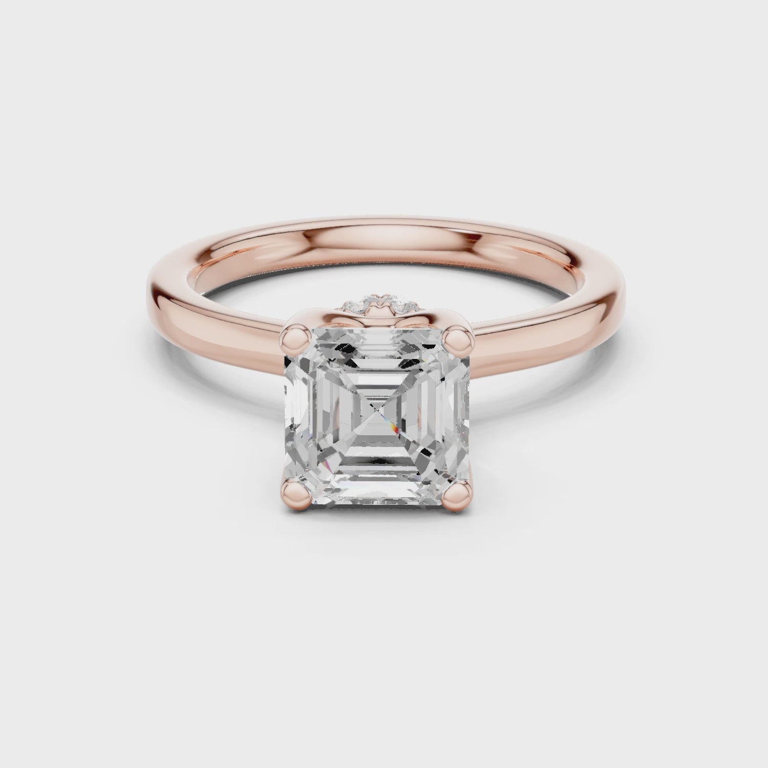 Octavia Elysian Asscher Diamond Ring