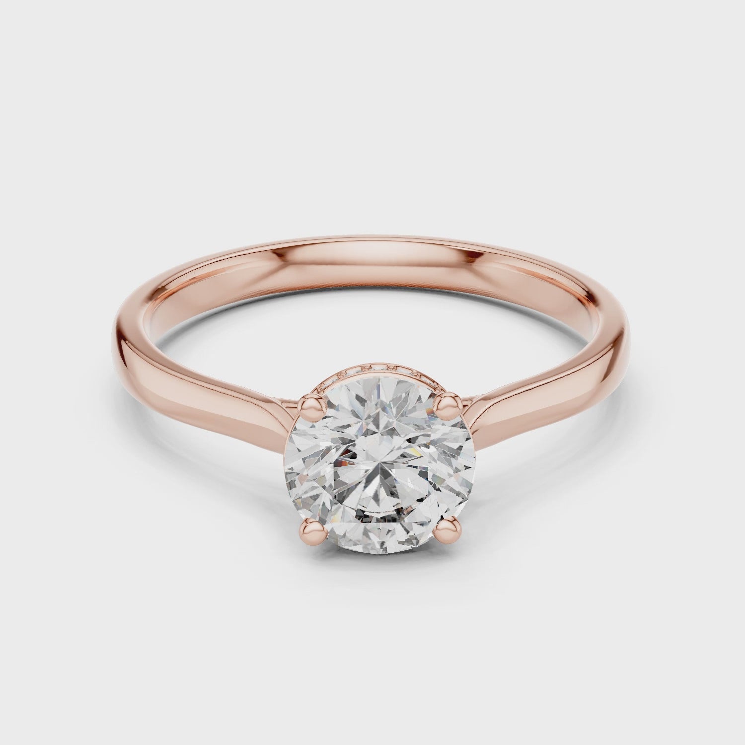 Classic Round Solitaire Diamond Ring