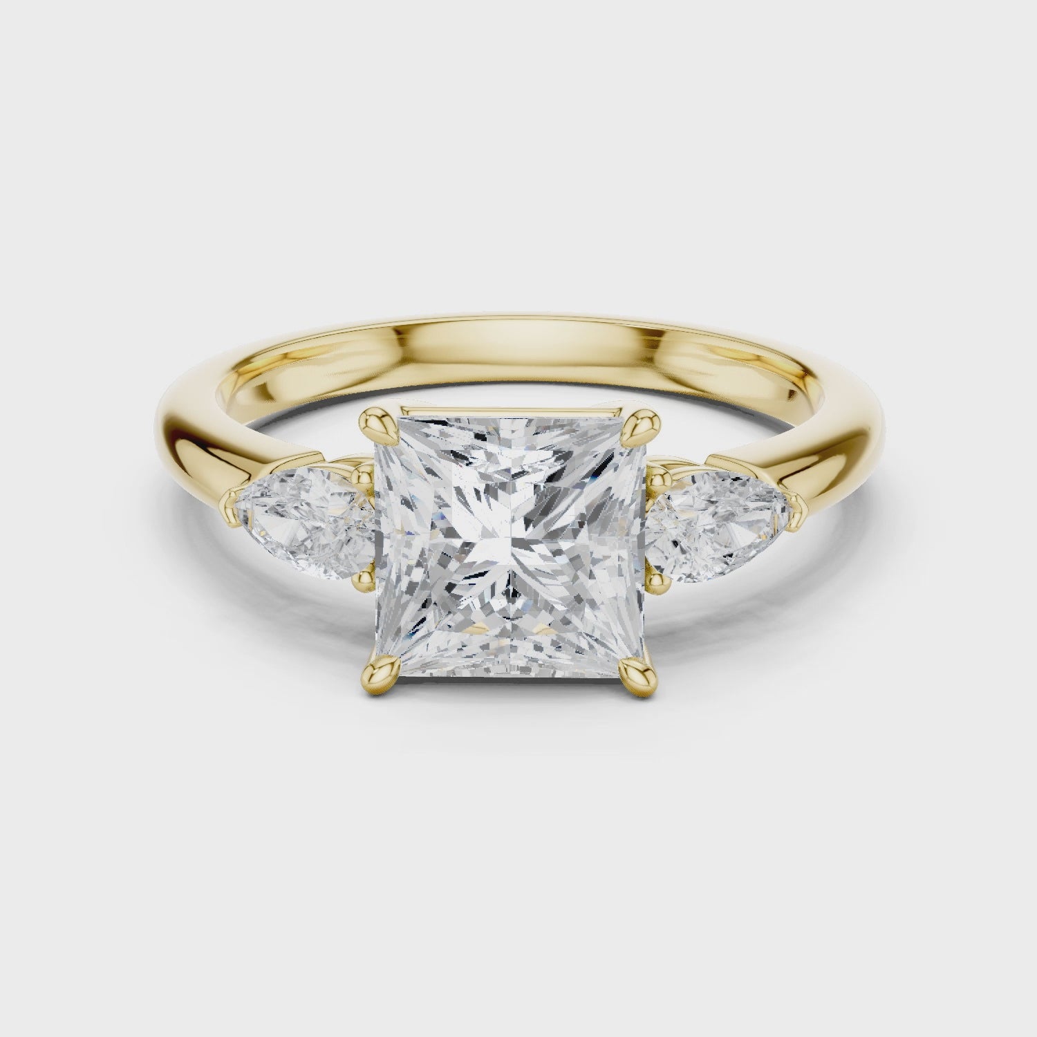 Victoria Regal Princess Three-Stone Diamond Ring