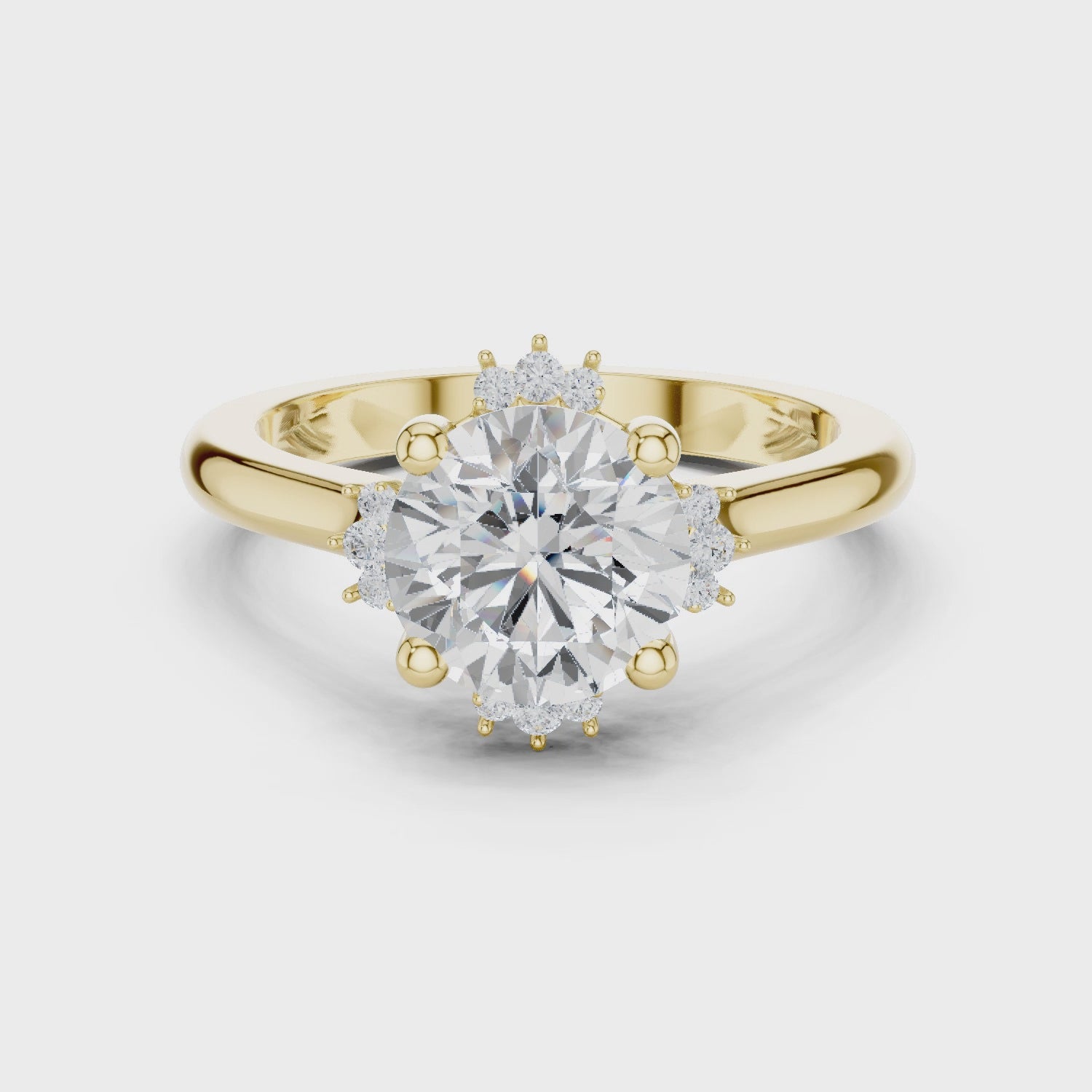 Orbit Round Diamond Halo Ring
