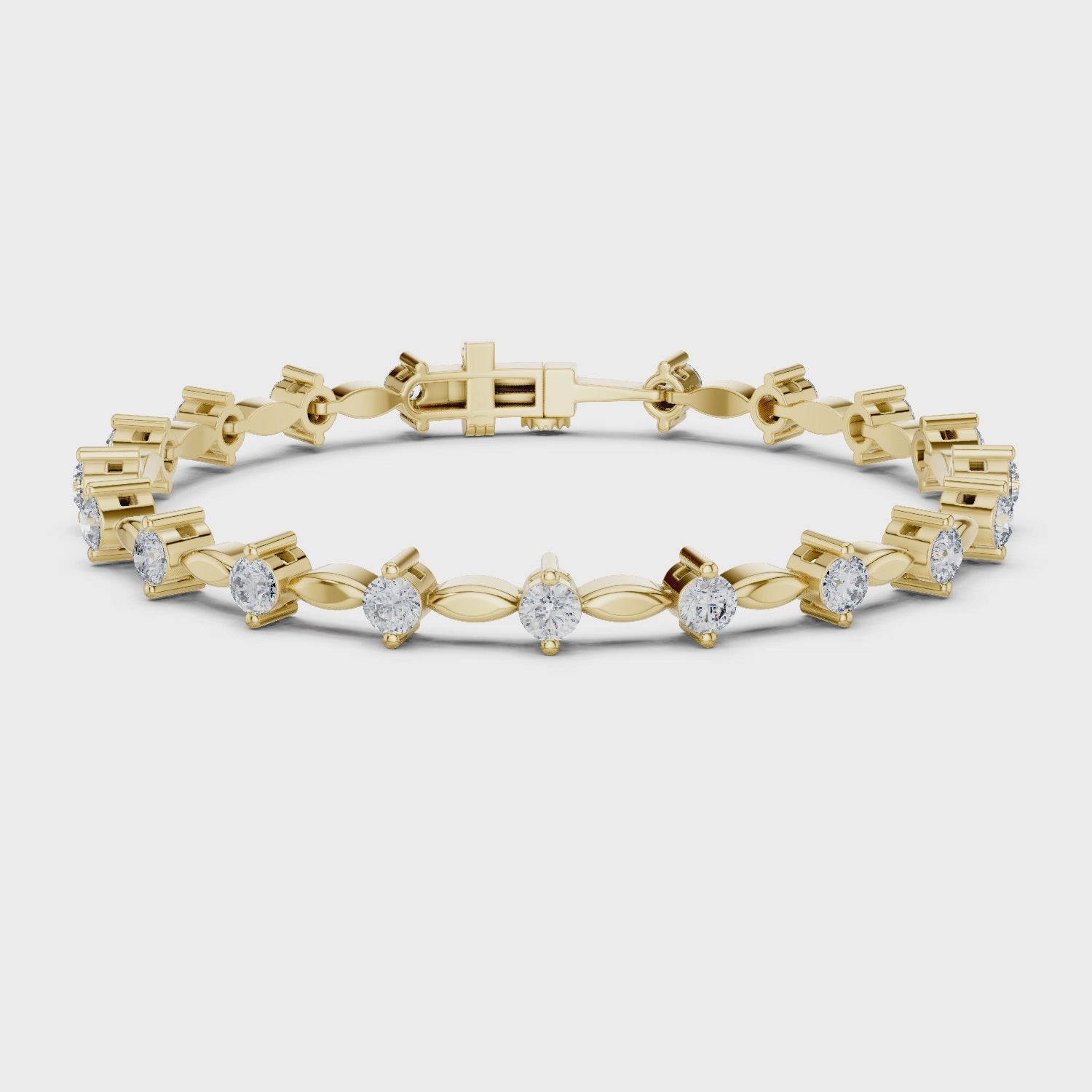 Golden Grace Diamond Link Bracelet