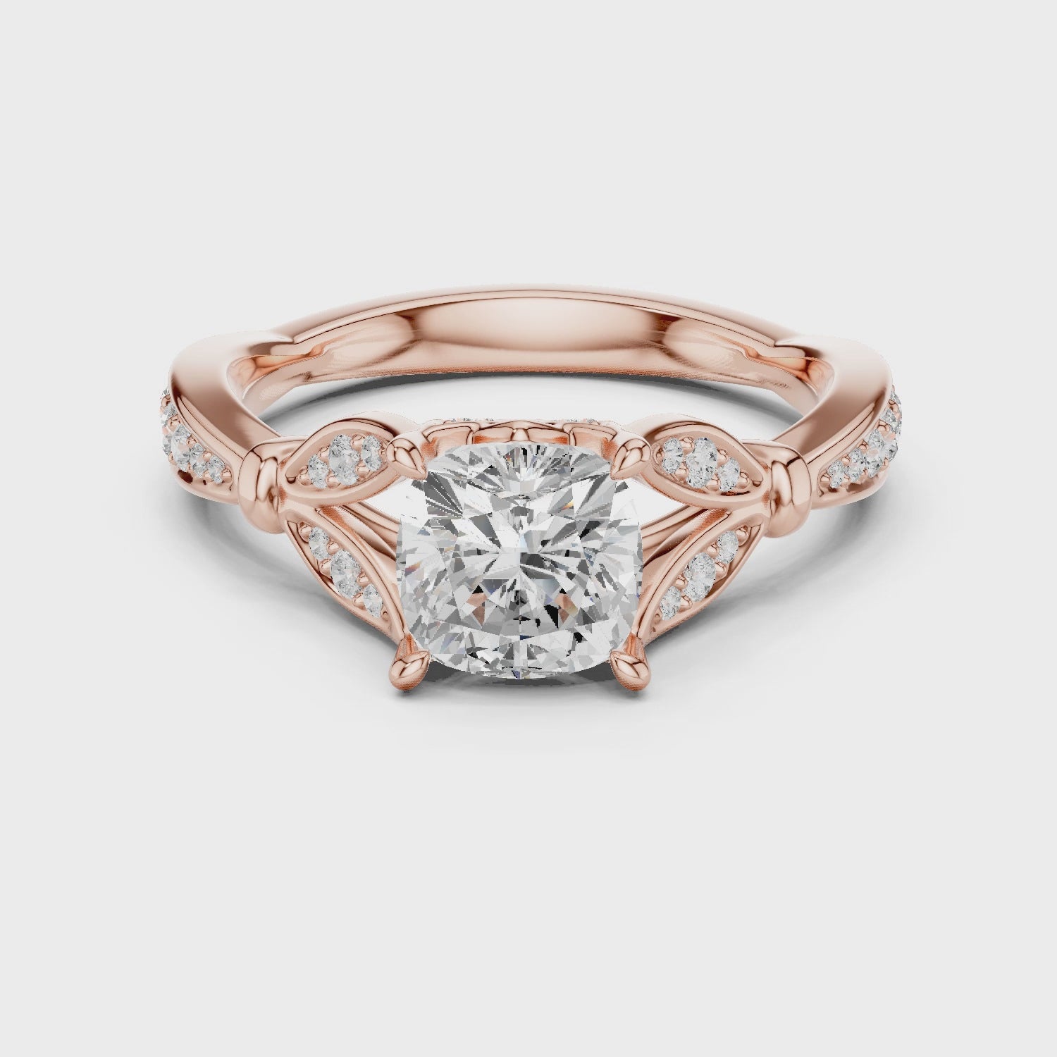 Rose Eternal Bloom Cushion Diamond Ring