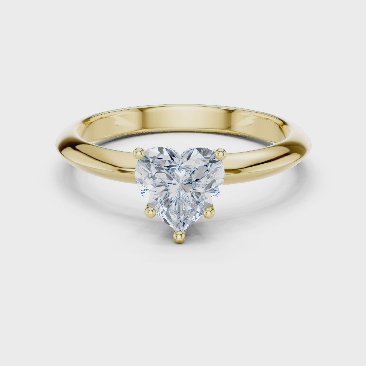 Milani Heart-Cut Solitaire Diamond Ring