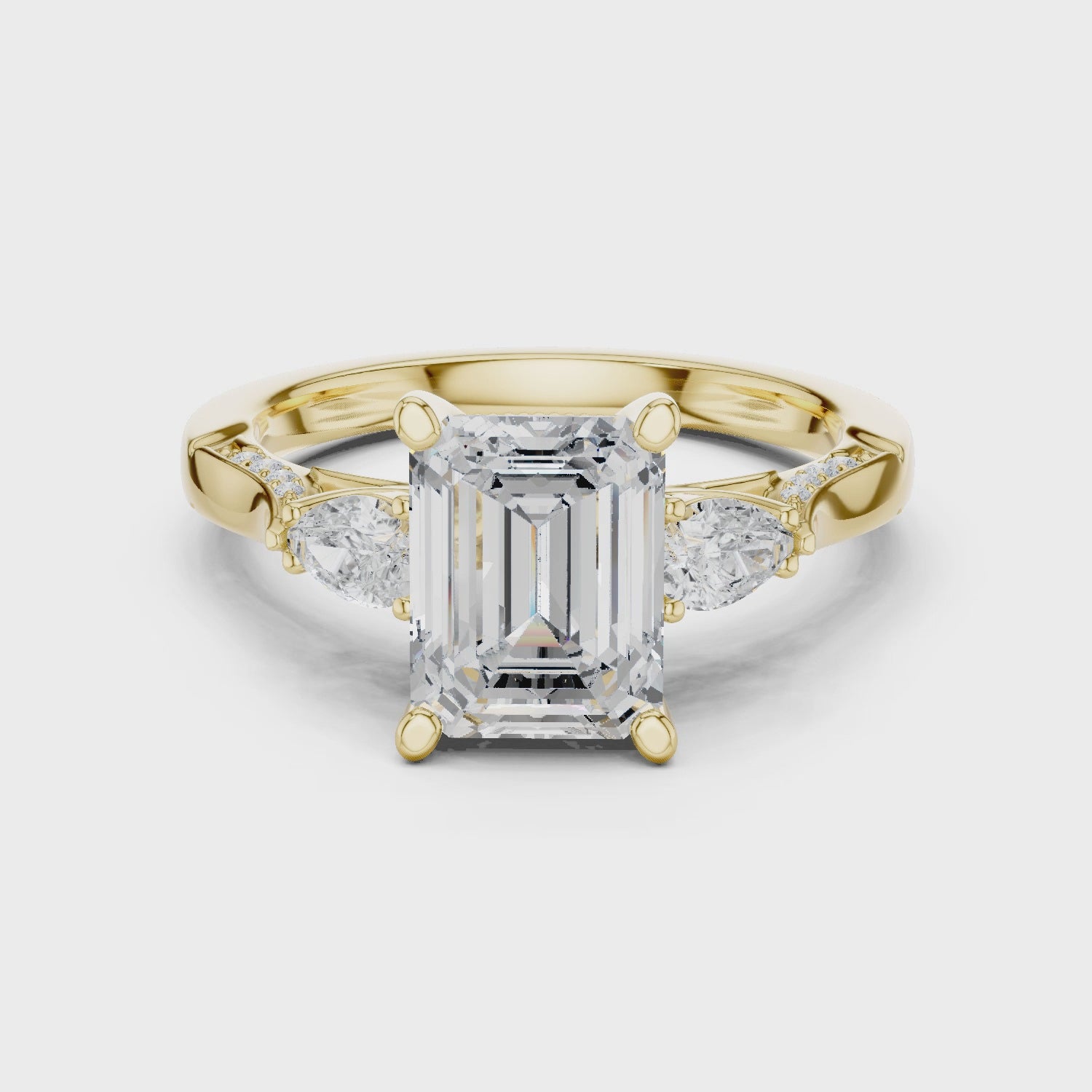 Ellis Imperial Grace Emerald Diamond Ring