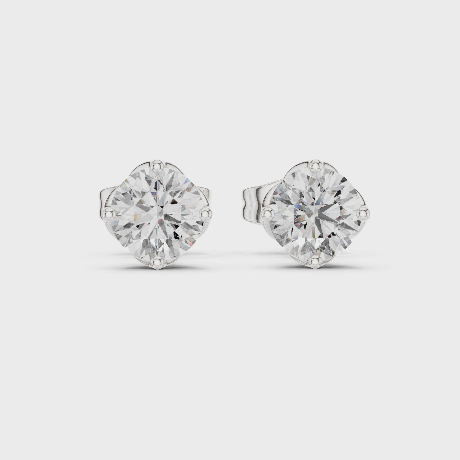 Classic Solitaire Lab-Grown Diamond Stud Earrings