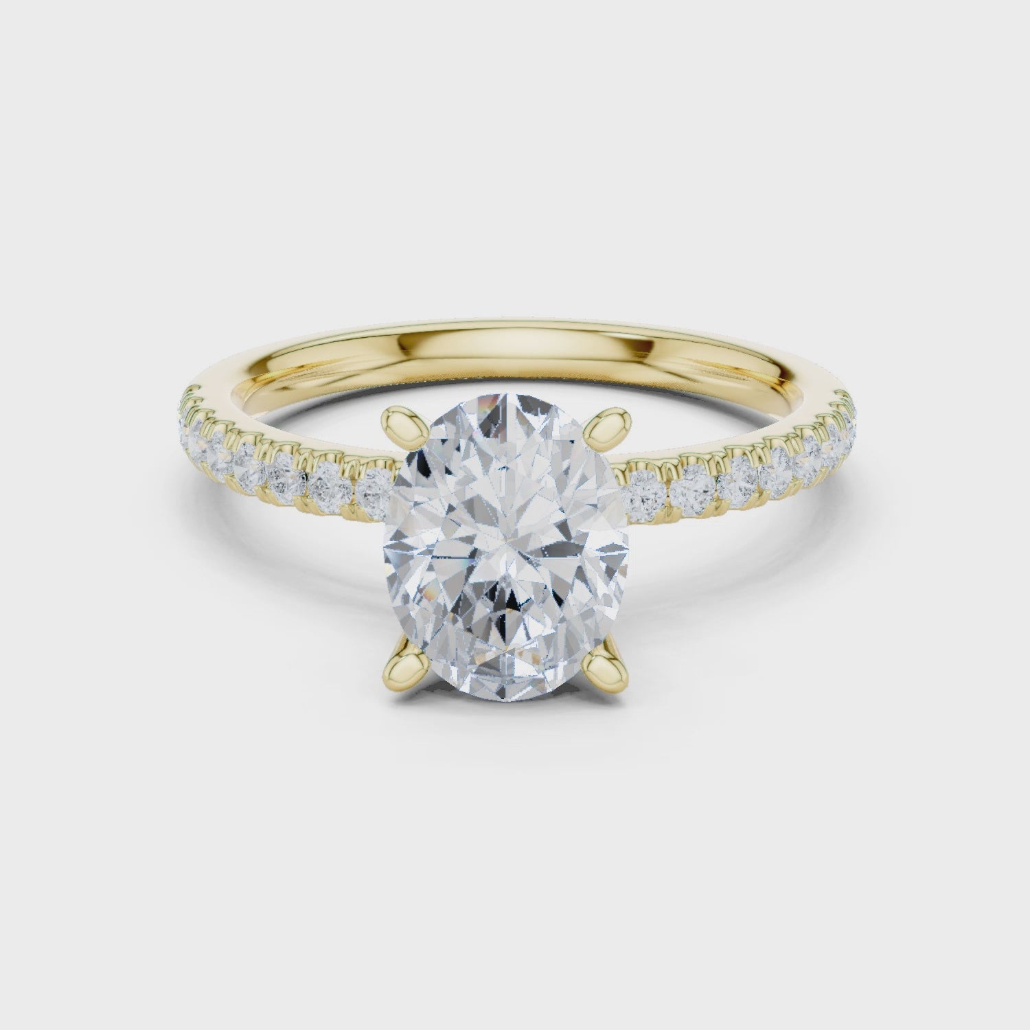 Jace Classic Pavé Oval Diamond Ring