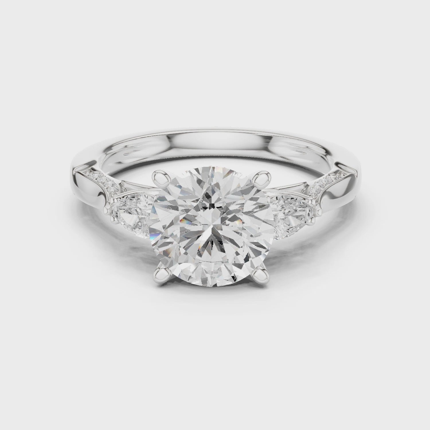 Hayes Trinity Radiance Round Diamond Ring