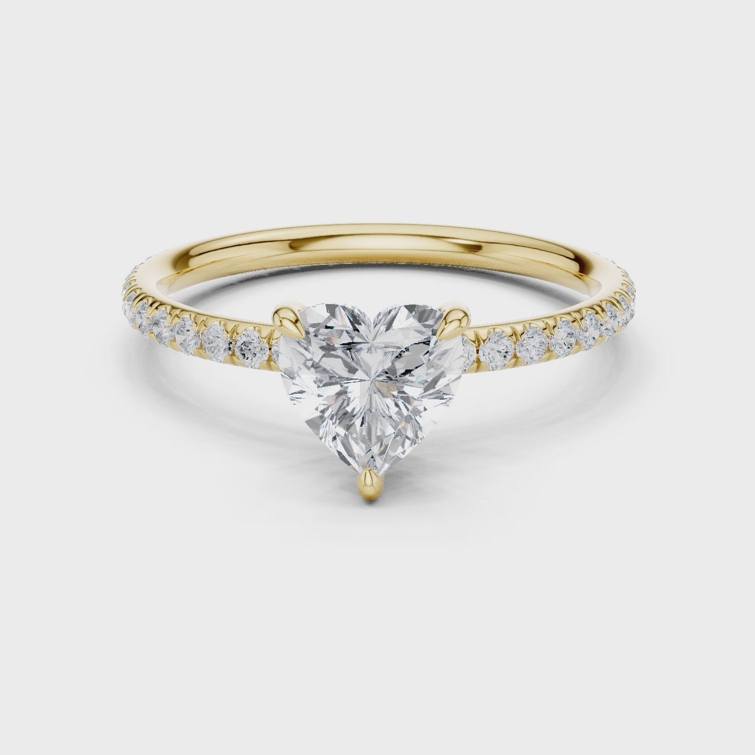 Dawn Celeste Pavé Heart Diamond Ring