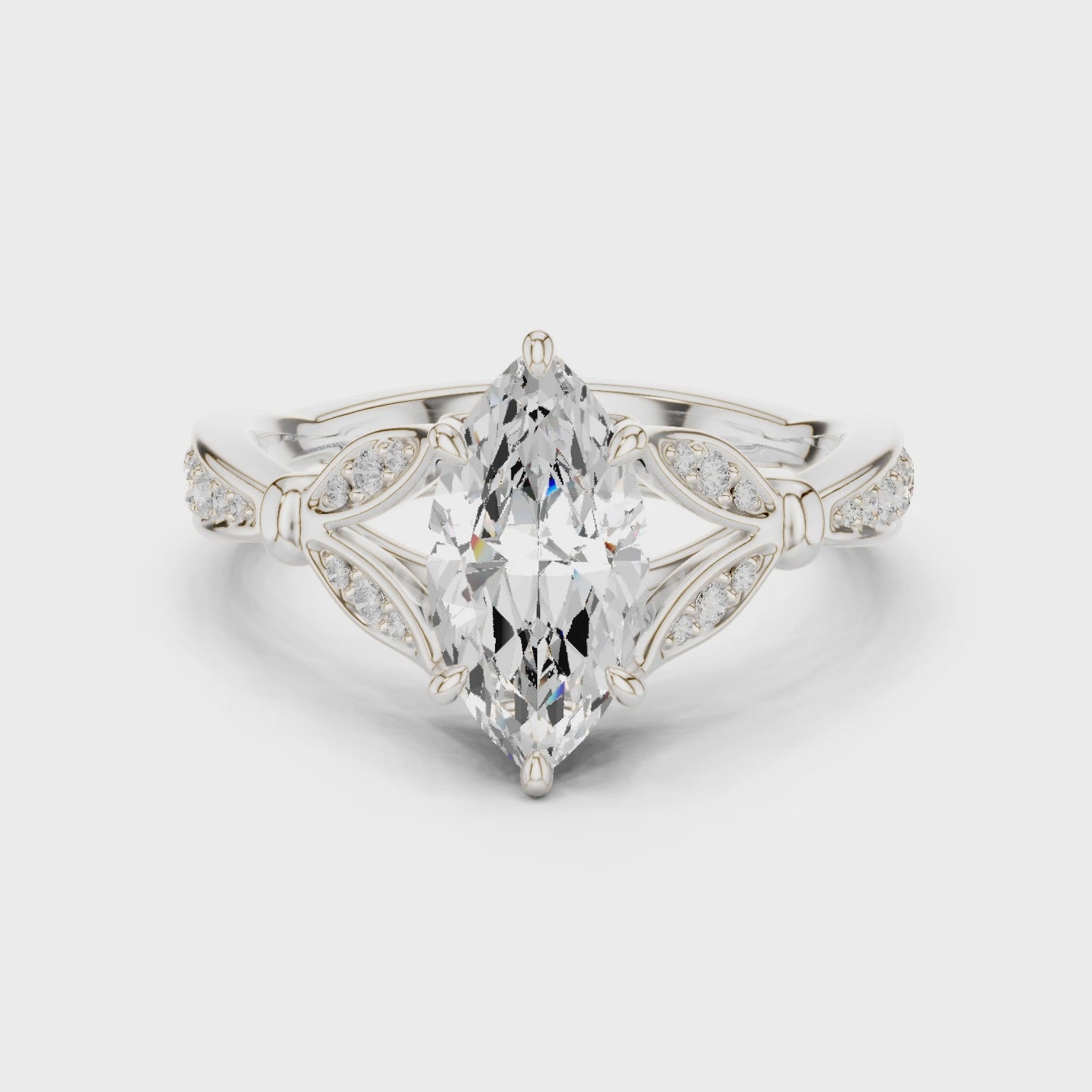 Sage Celestial Marquise Diamond Ring