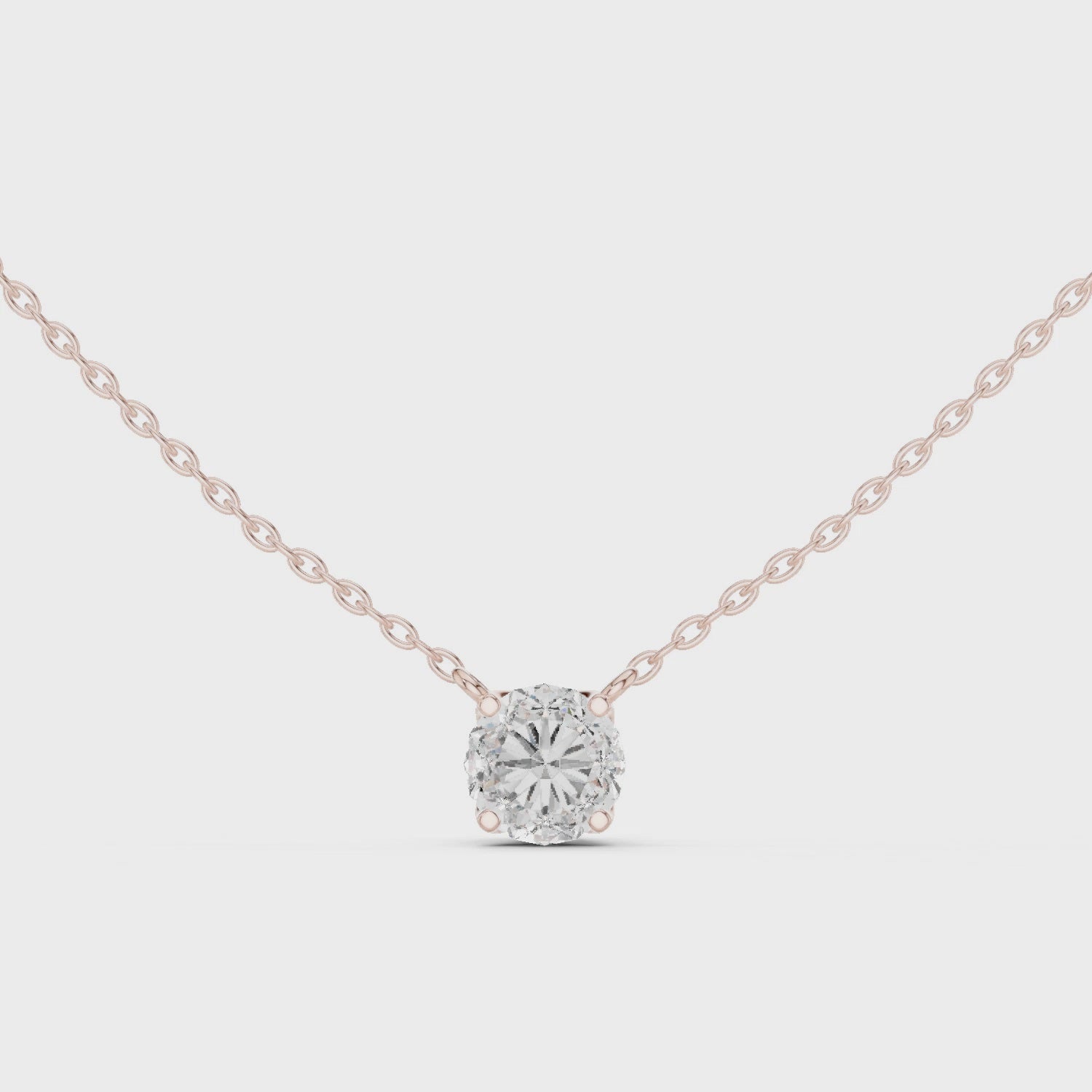 Classic Round Solitaire Diamond Pendant