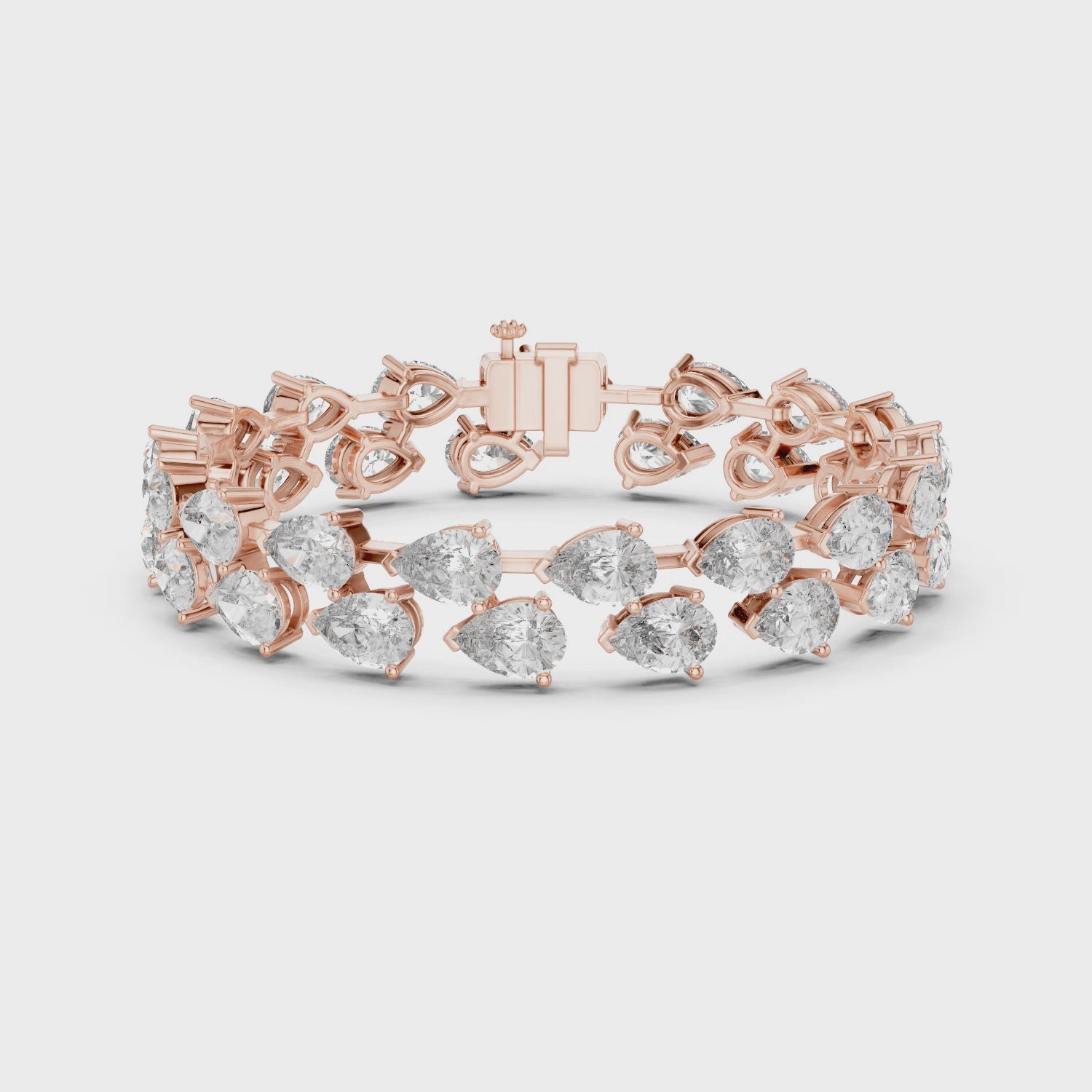 Pear Lab-Grown Diamond Tennis Bracelet