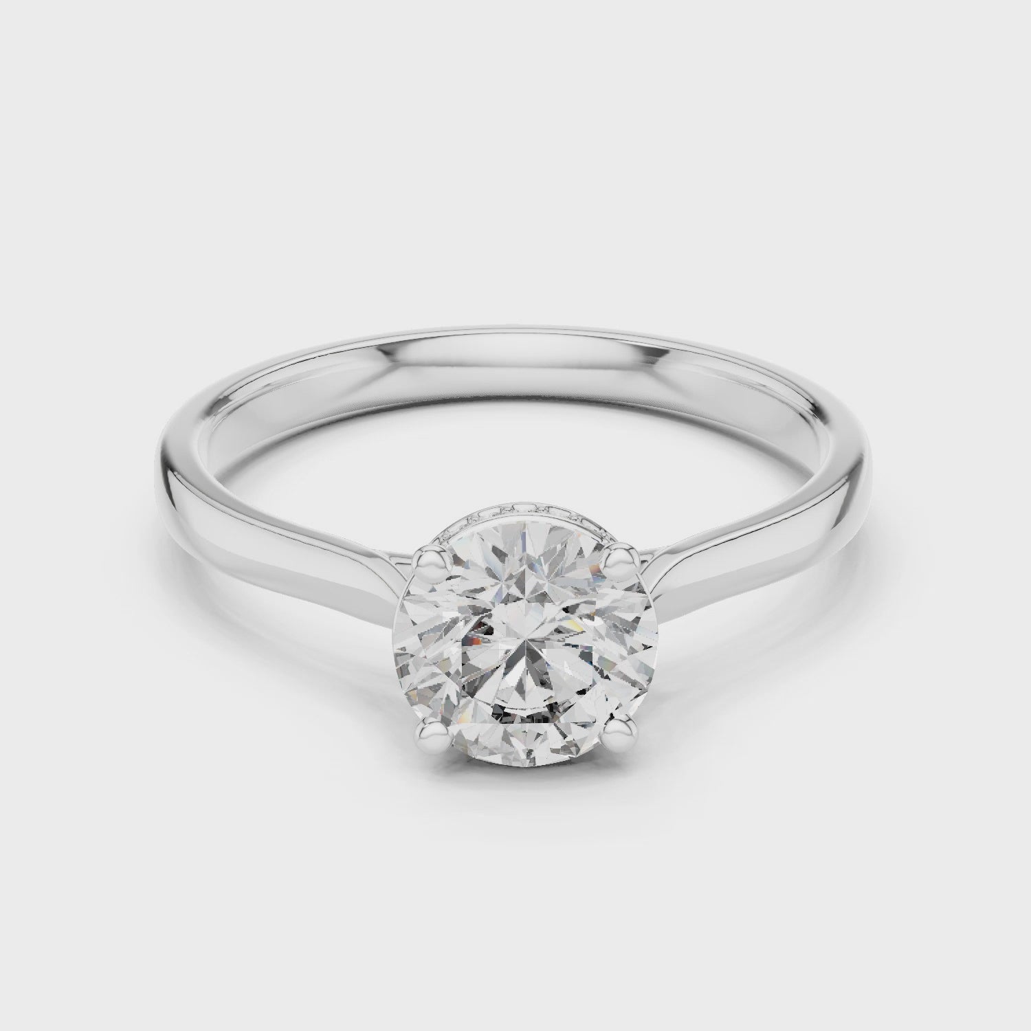 Classic Round Solitaire Diamond Ring