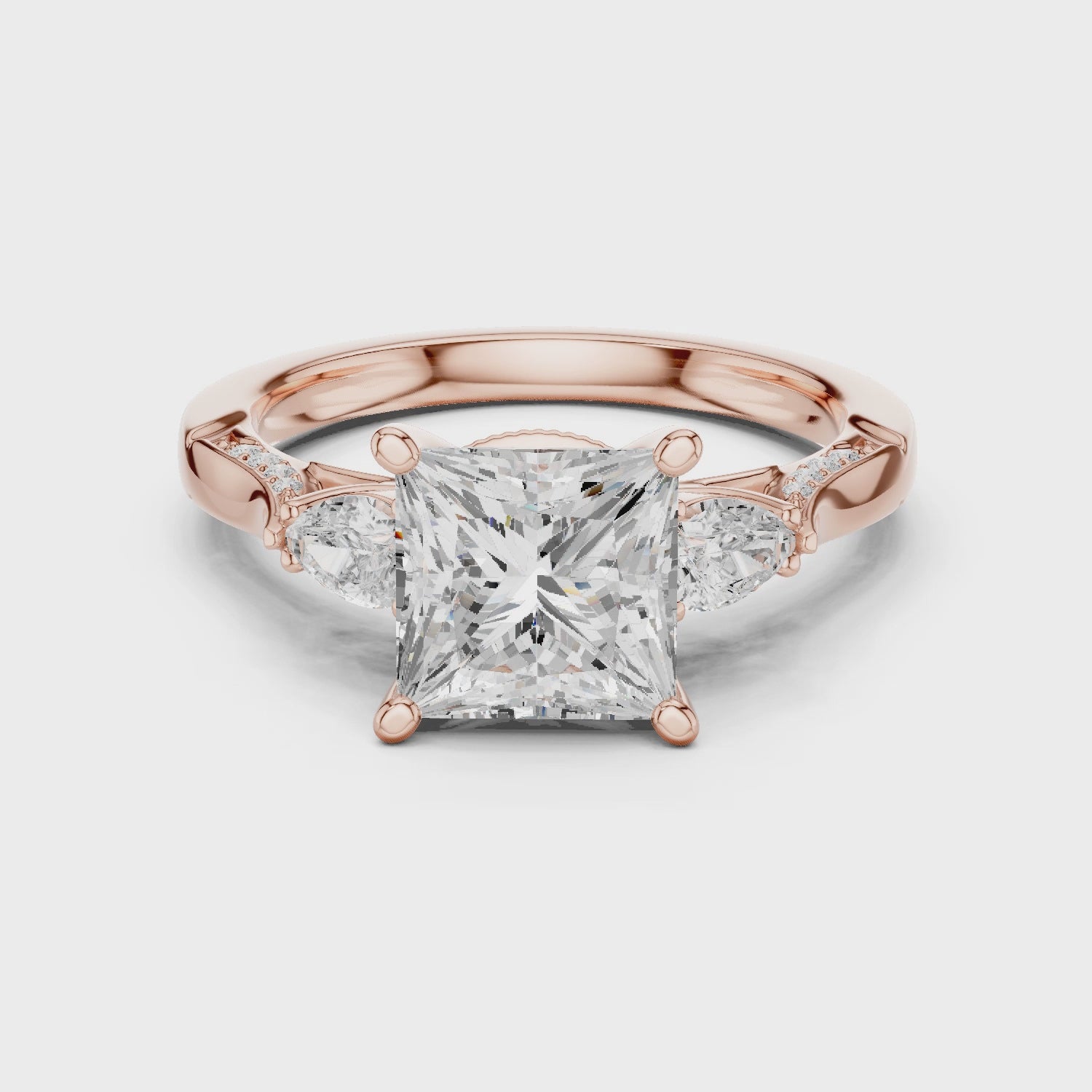 Grant Trinity Crown Princess Diamond Ring