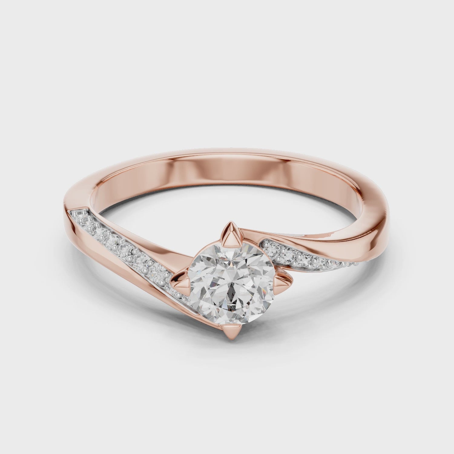 Celestial Twist Lab-Grown Diamond Engagement Ring