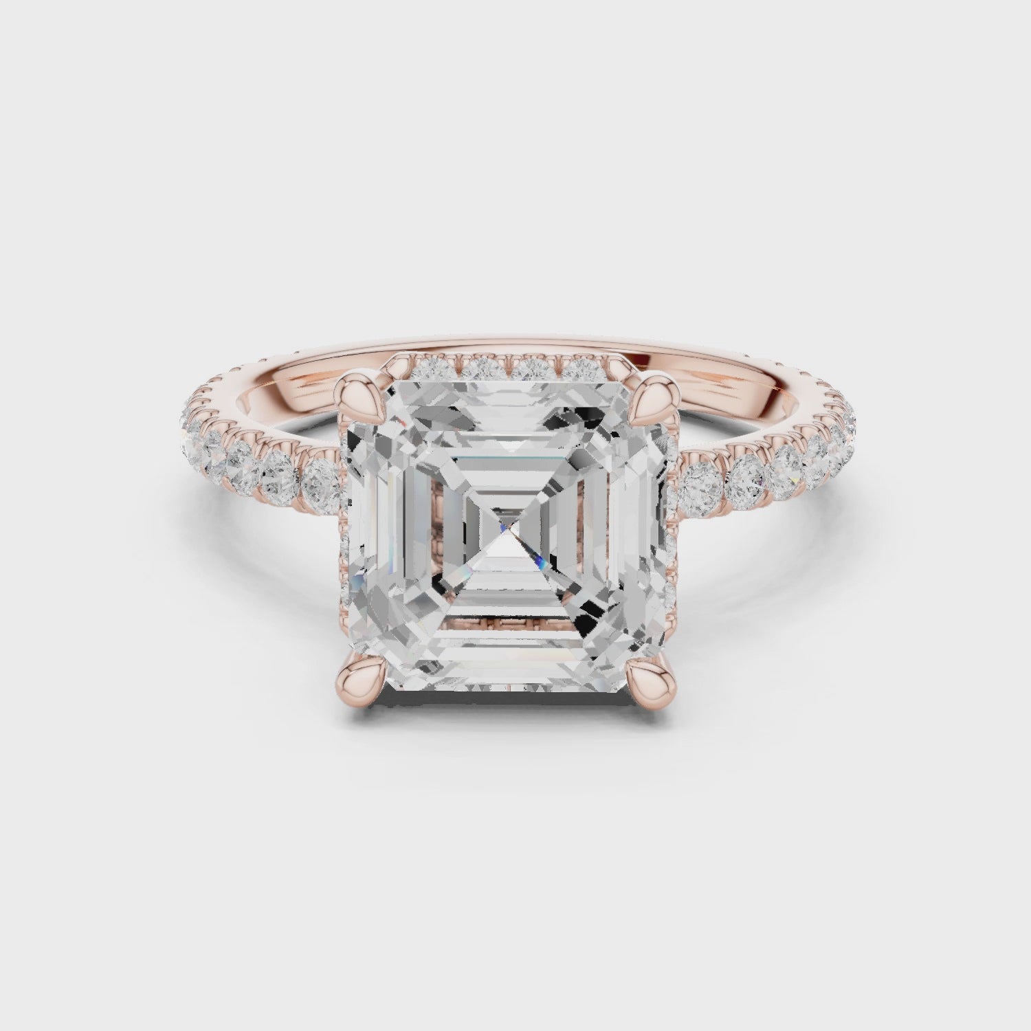 Pace Royal Halo Asscher Diamond Ring
