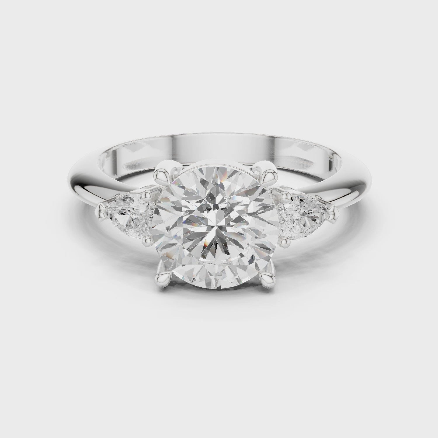 Heritage Classic Round Diamond Three-Stone Ring