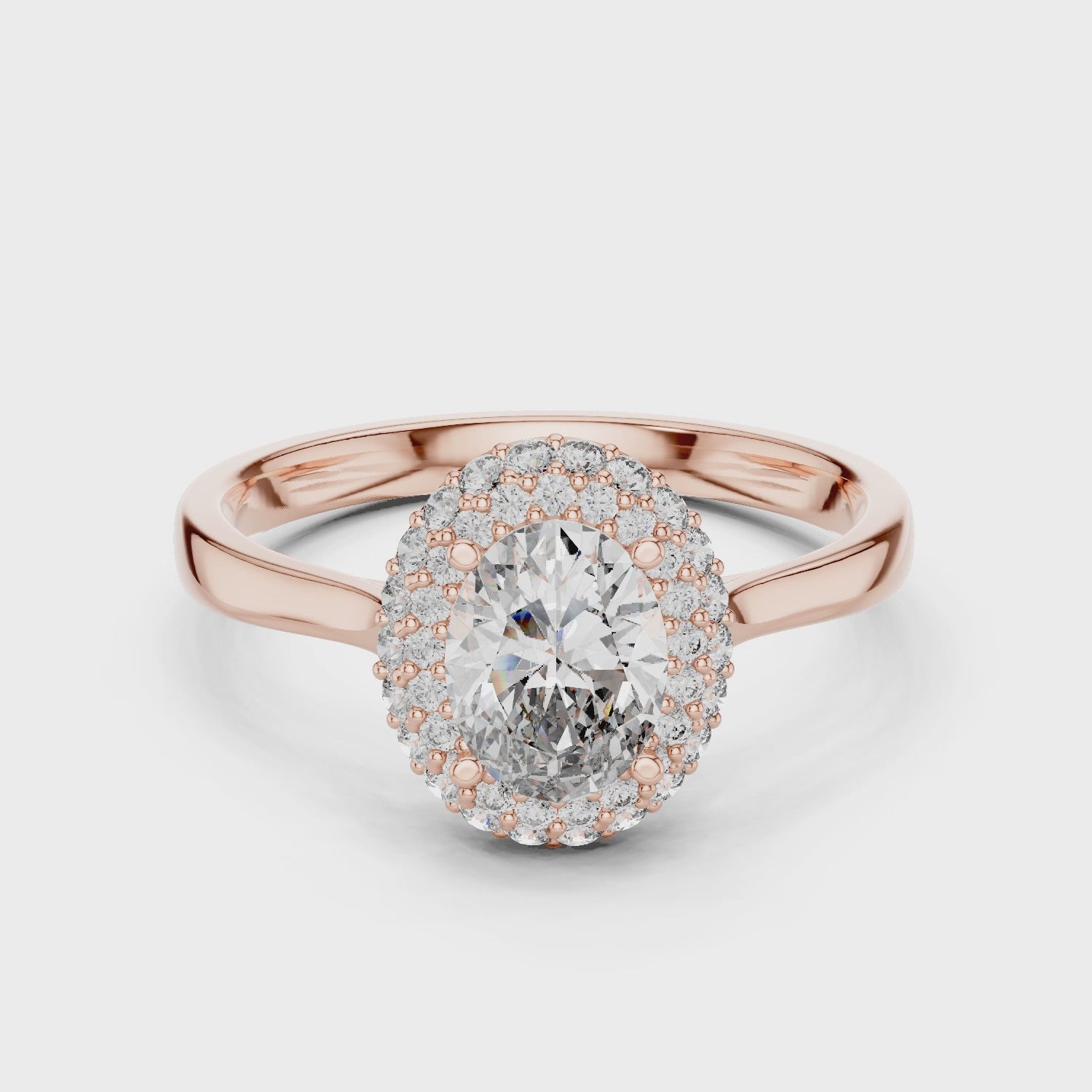 Oval Halo Diamond Ring