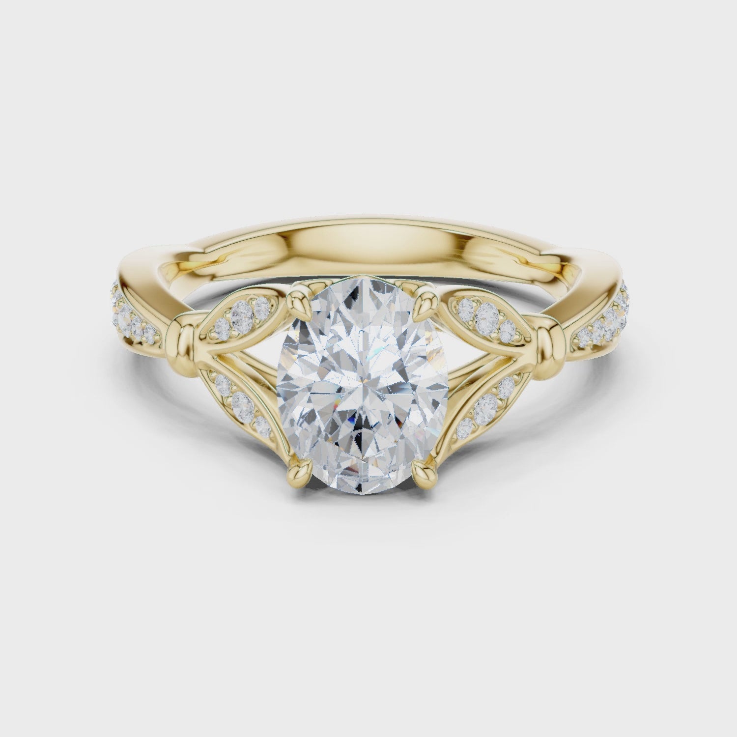 Ash Celestial Bloom Oval Diamond Ring