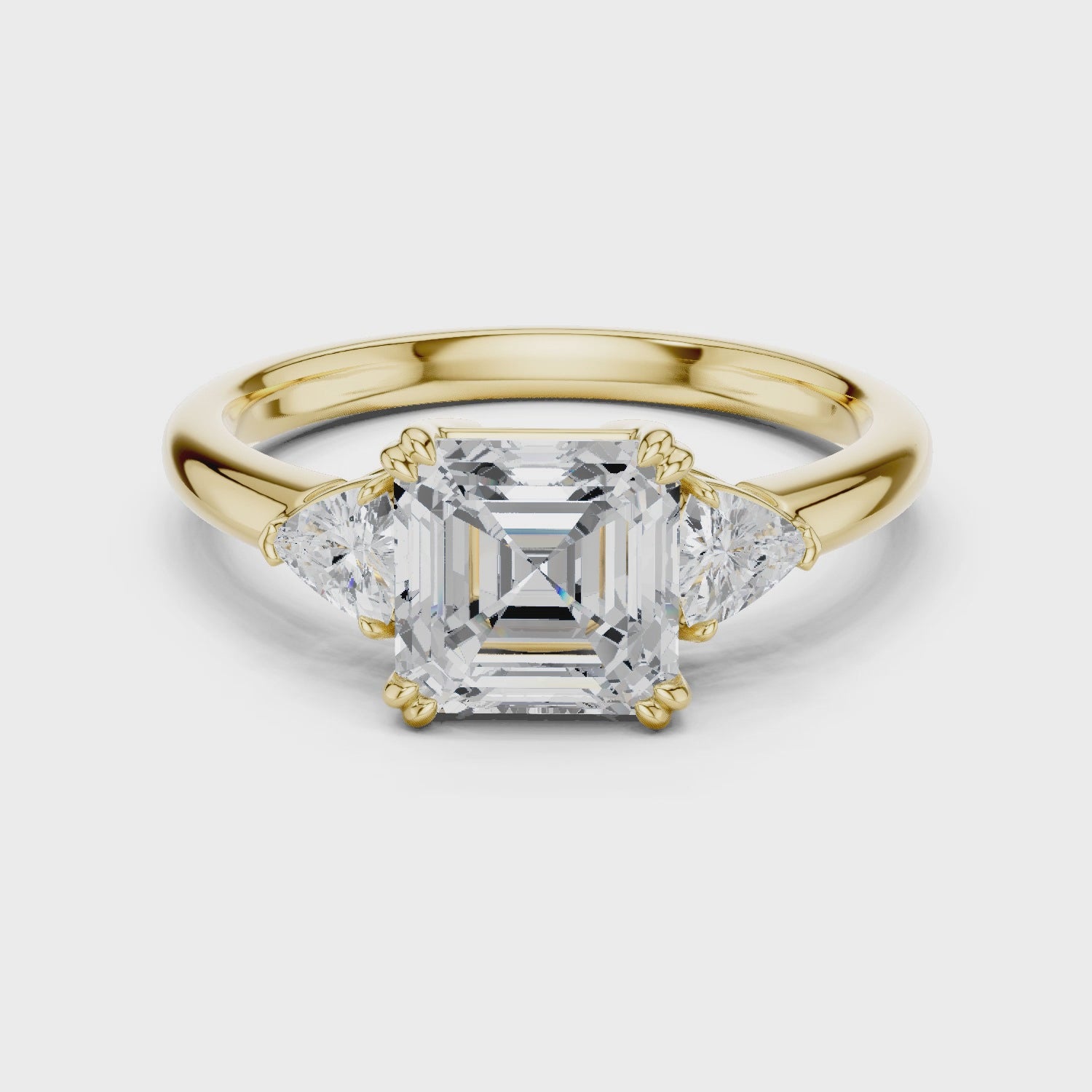 Alistair Radiant Trinity Asscher Diamond Ring