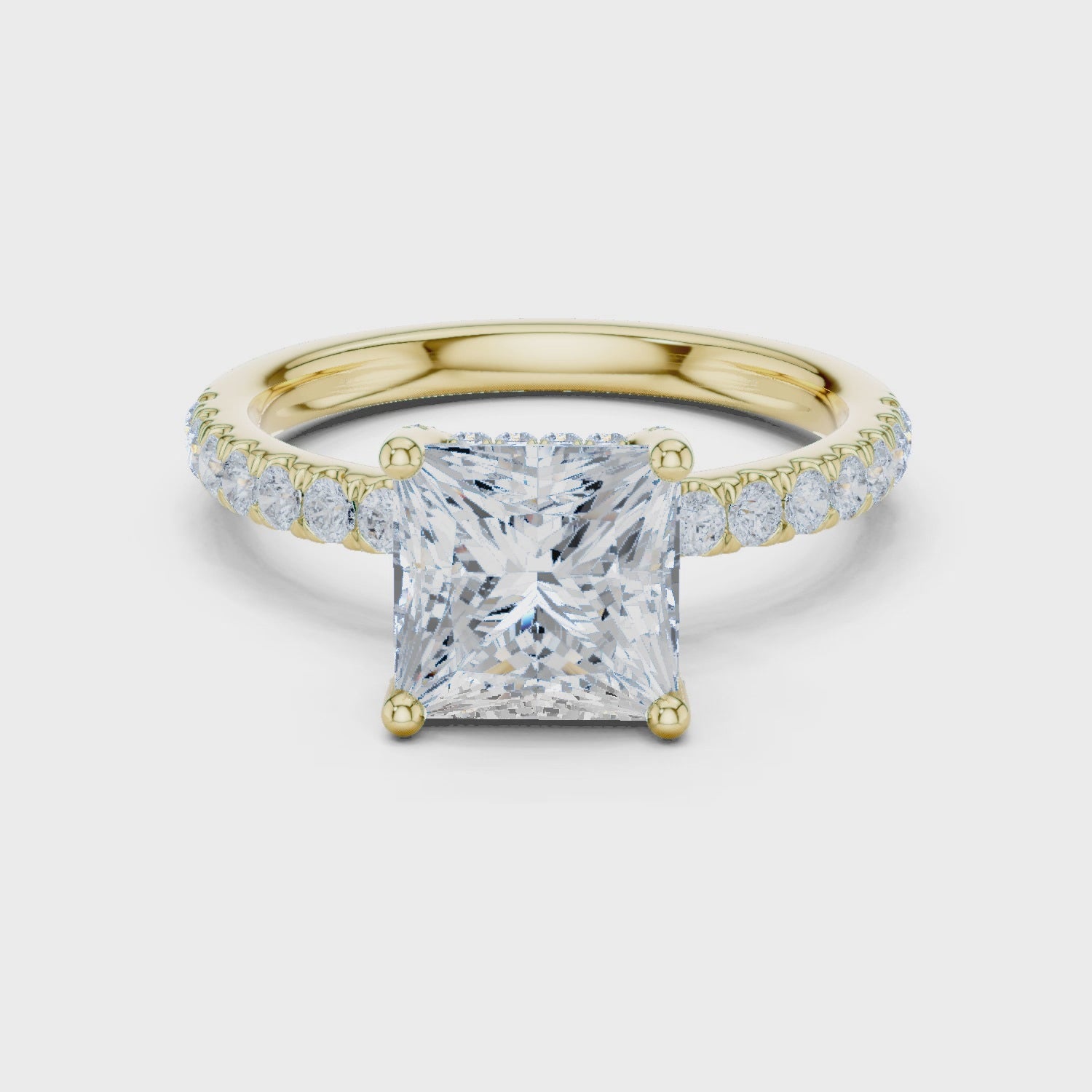 Joy Celeste Pavé Princess Diamond Ring
