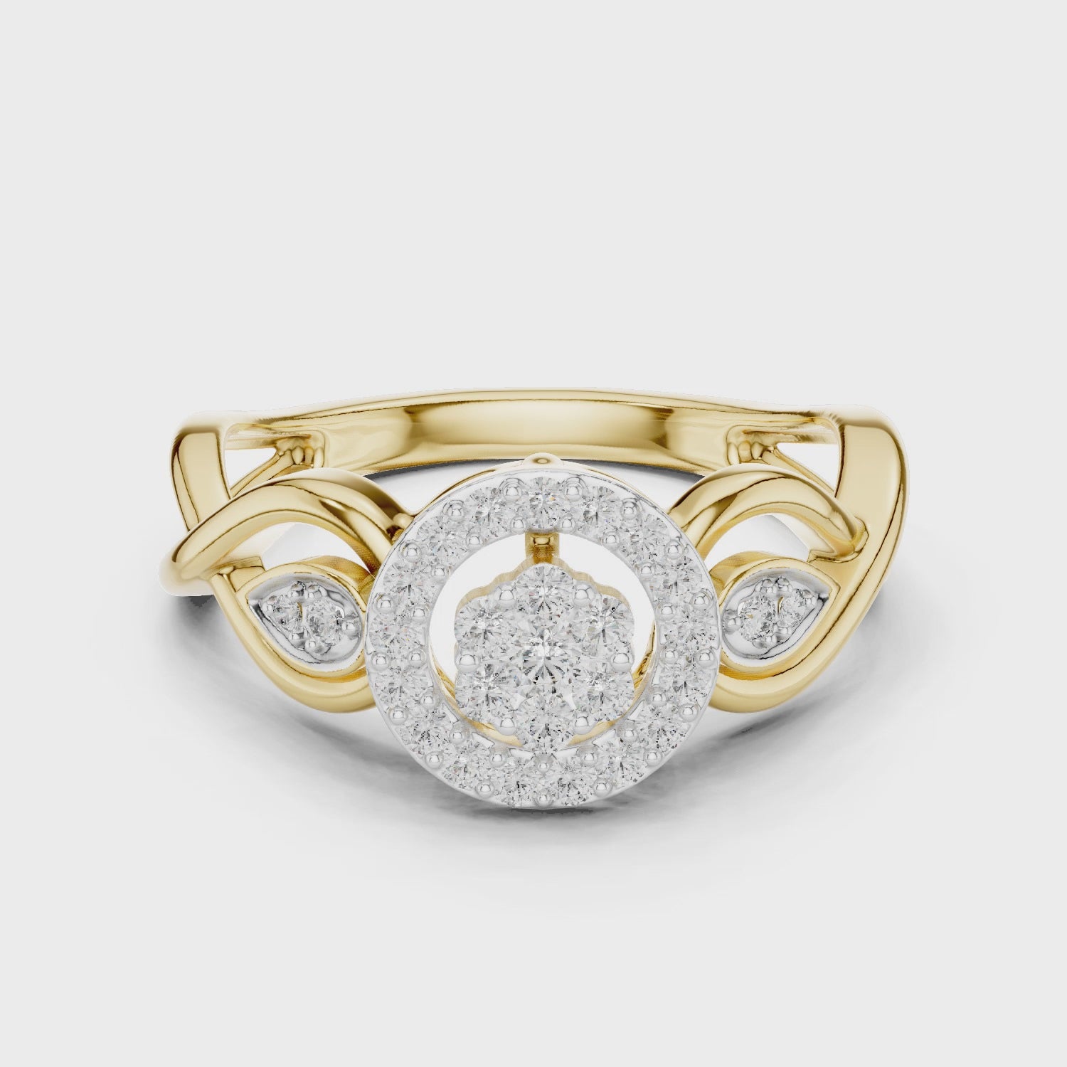 Radiant Halo Knot Lab-Grown Diamond Ring