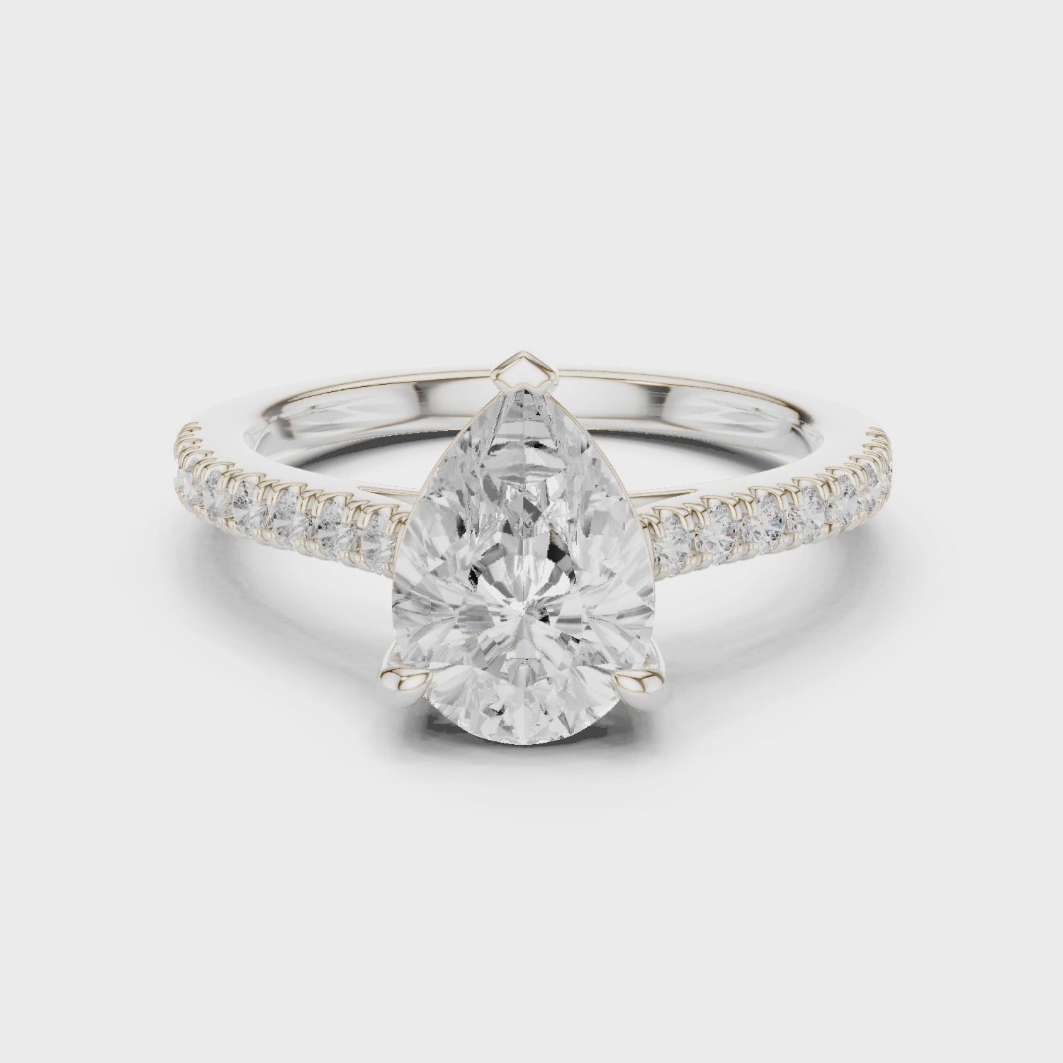 Pear Pave Band Ring