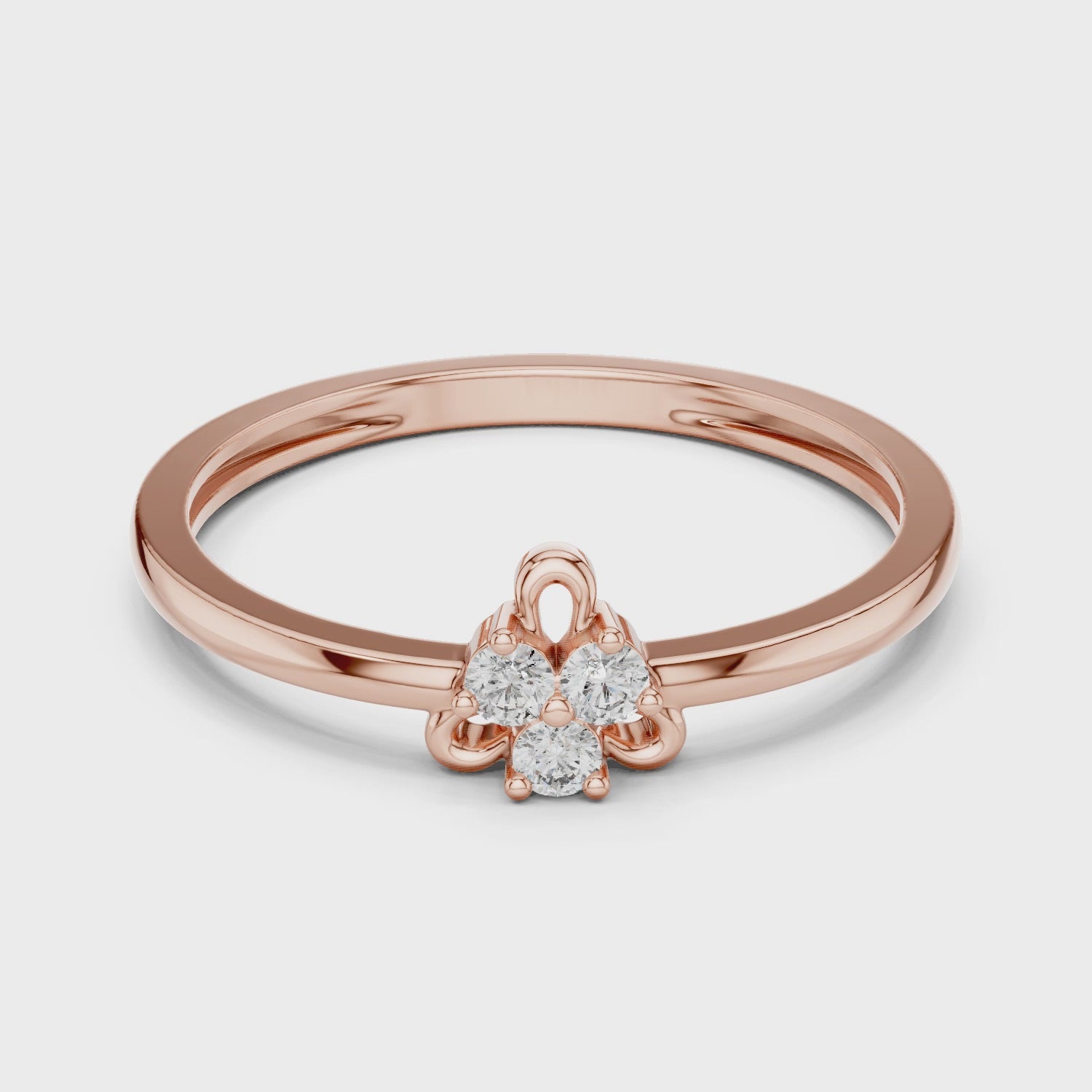 Trinity Diamond Knot Ring