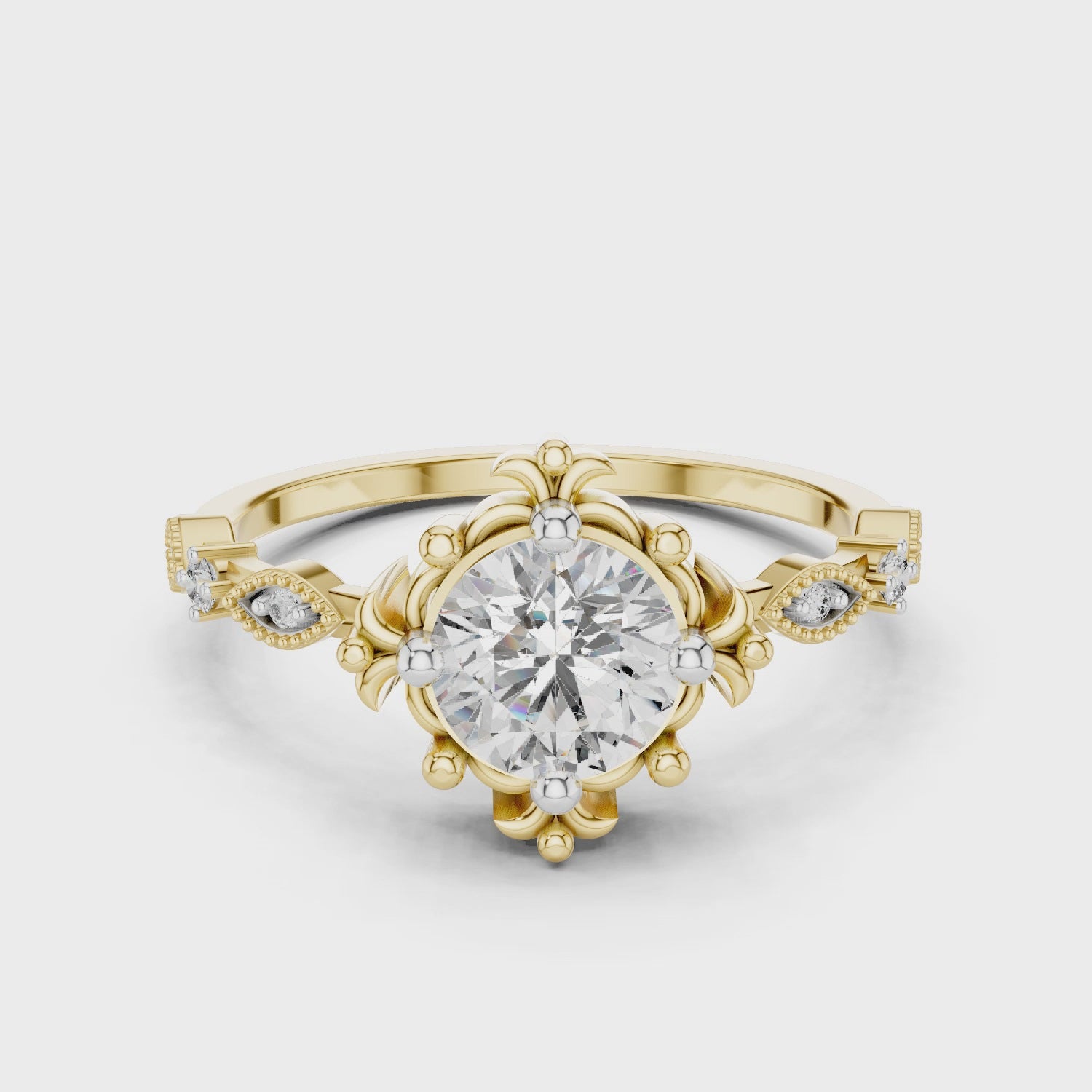 Regal Fleur Lab-Grown Diamond Ring