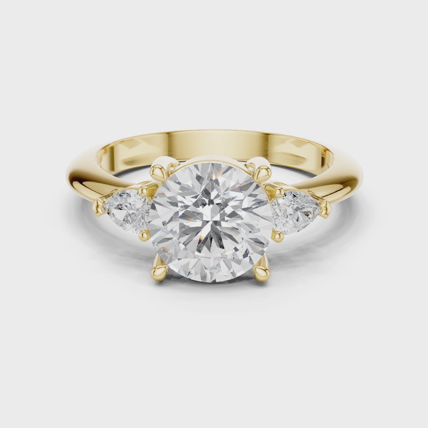 Heritage Classic Round Diamond Three-Stone Ring