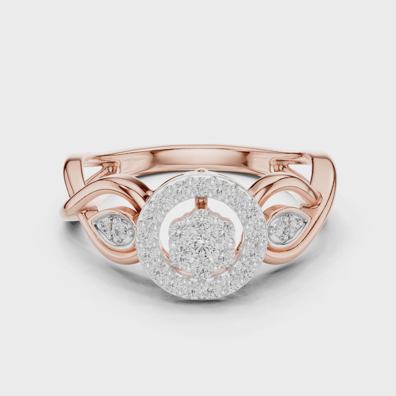 Radiant Halo Knot Lab-Grown Diamond Ring
