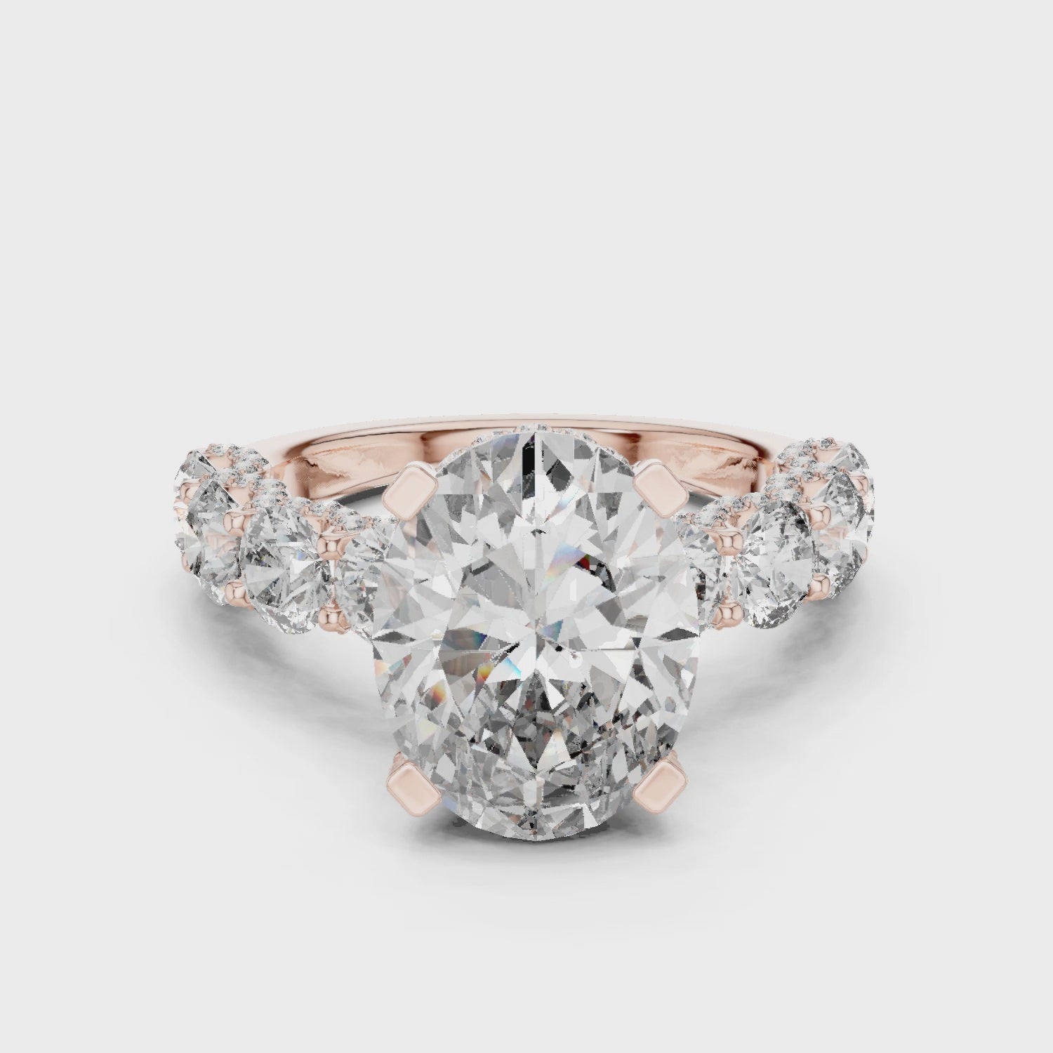 Oval Cut Diamond Halo Engagement Ring