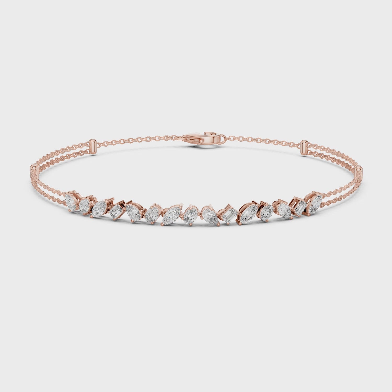 Diamond Station Chain Bracelet