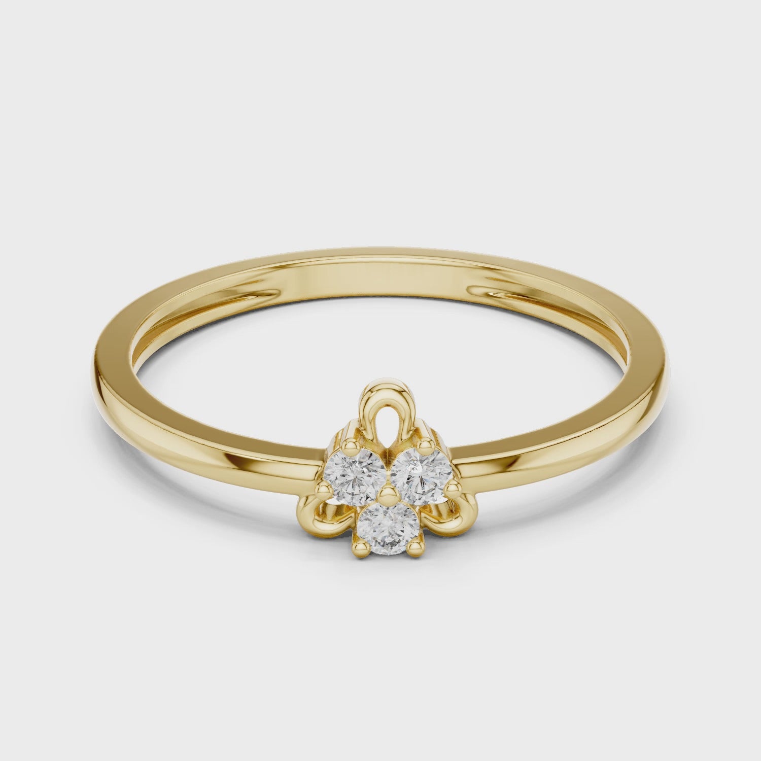 Trinity Diamond Knot Ring