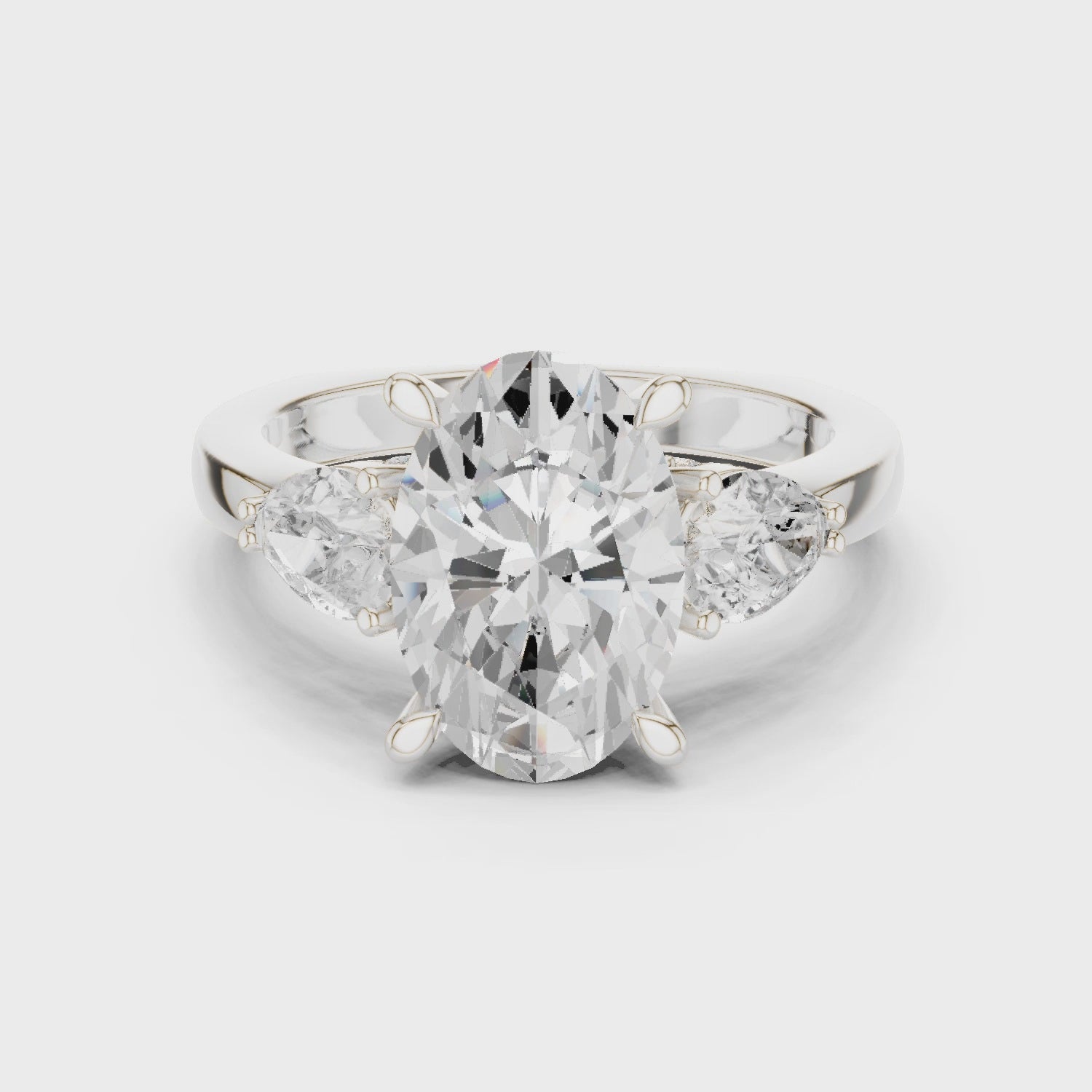 Verona Oval Diamond Three-Stone Ring
