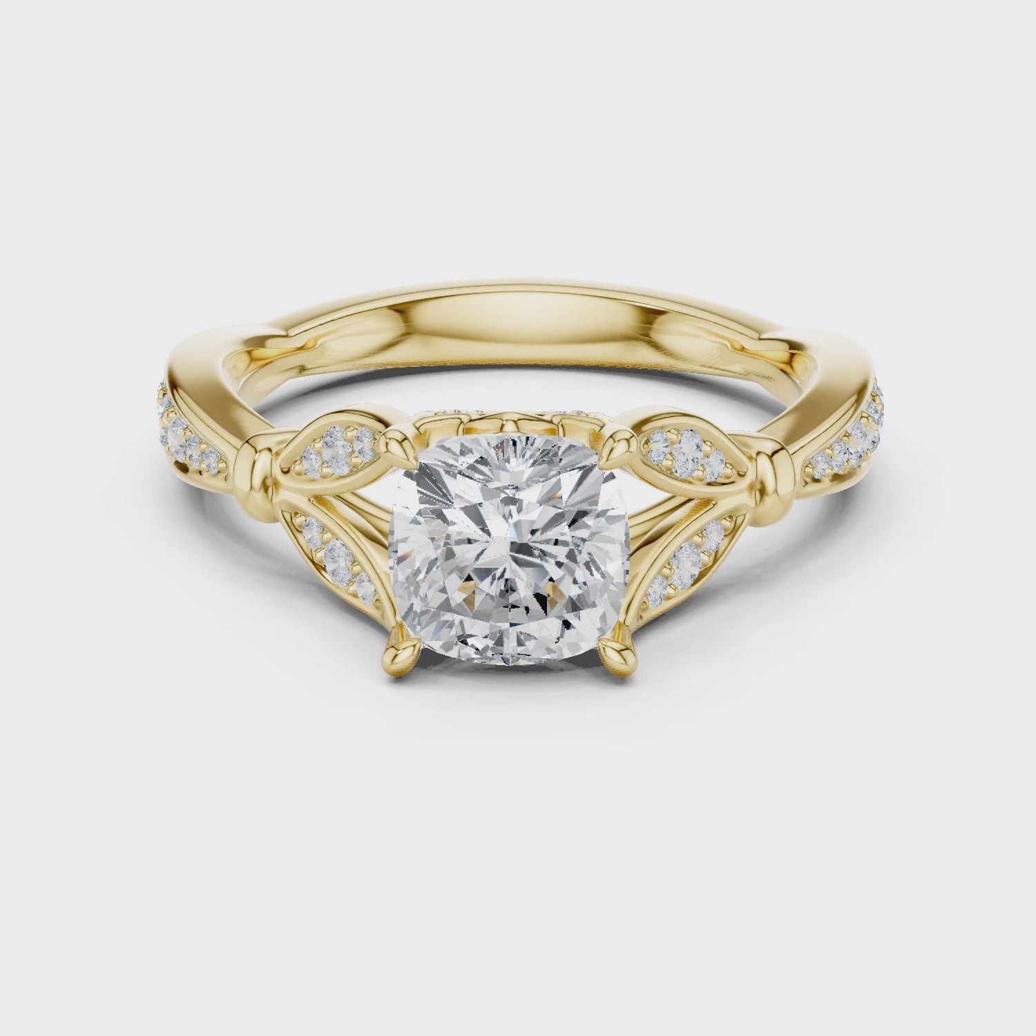 Rose Eternal Bloom Cushion Diamond Ring