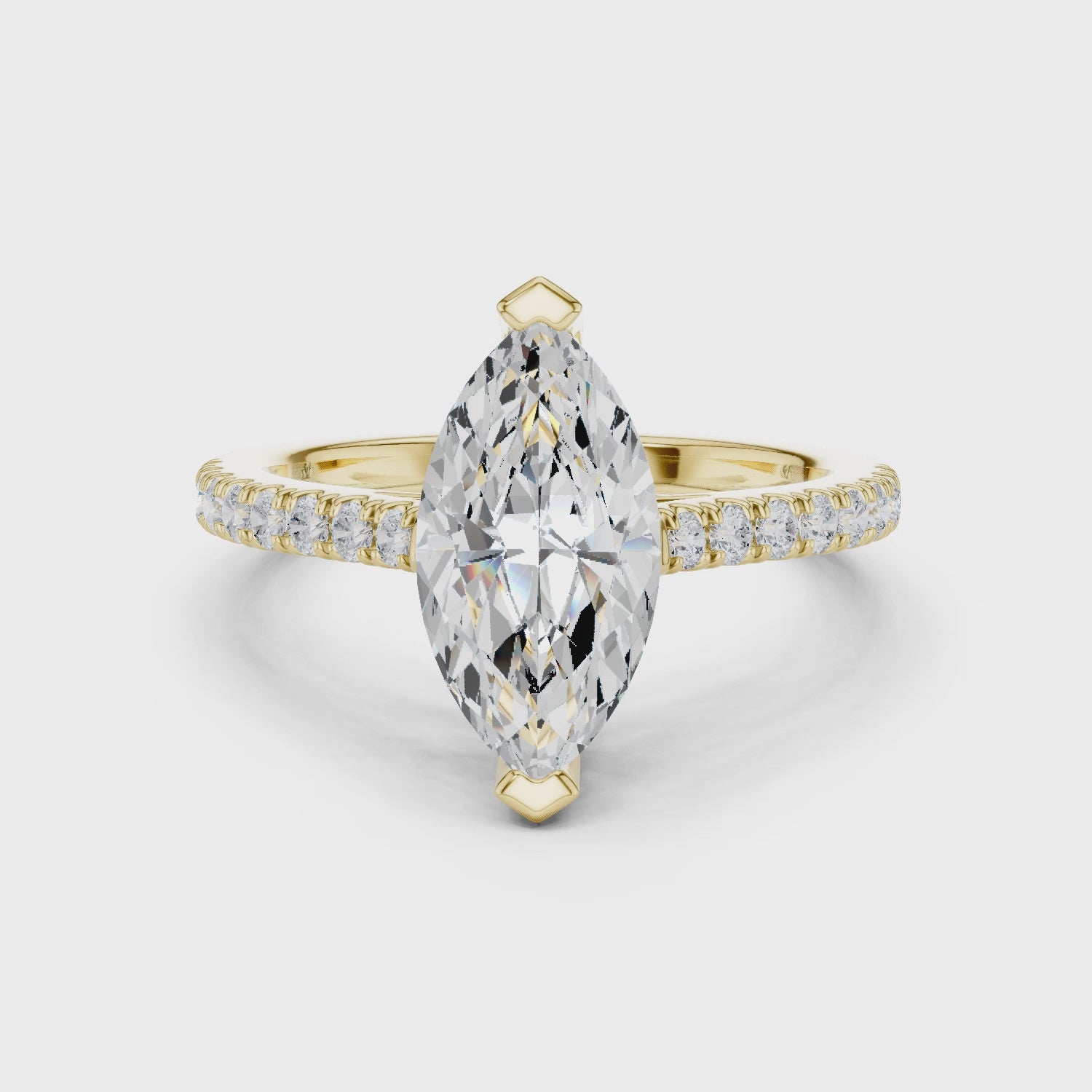 Valli Marquise-Cut Pavé Diamond Ring