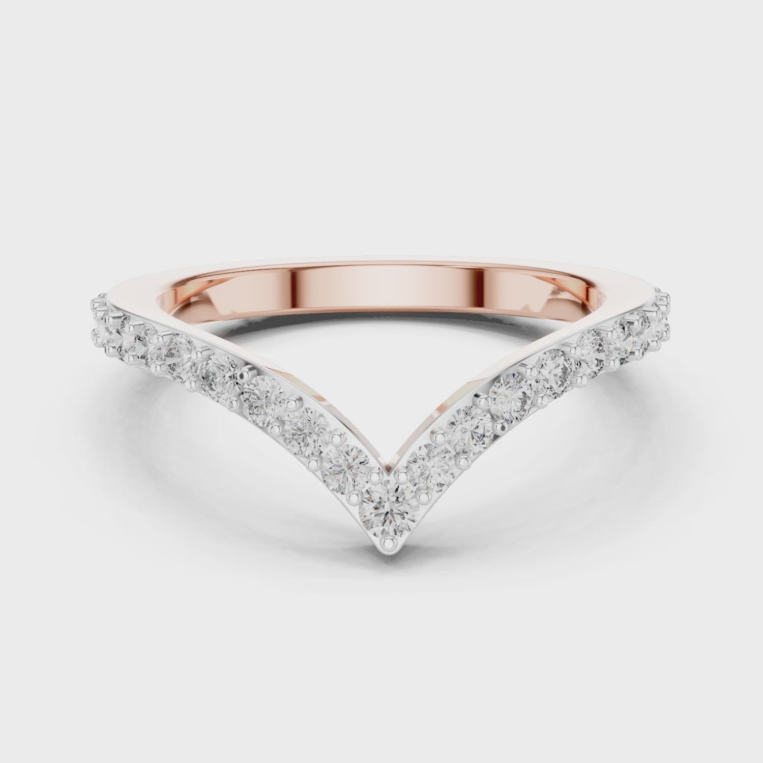 V-Contour Lab-Grown Diamond Chevron Band