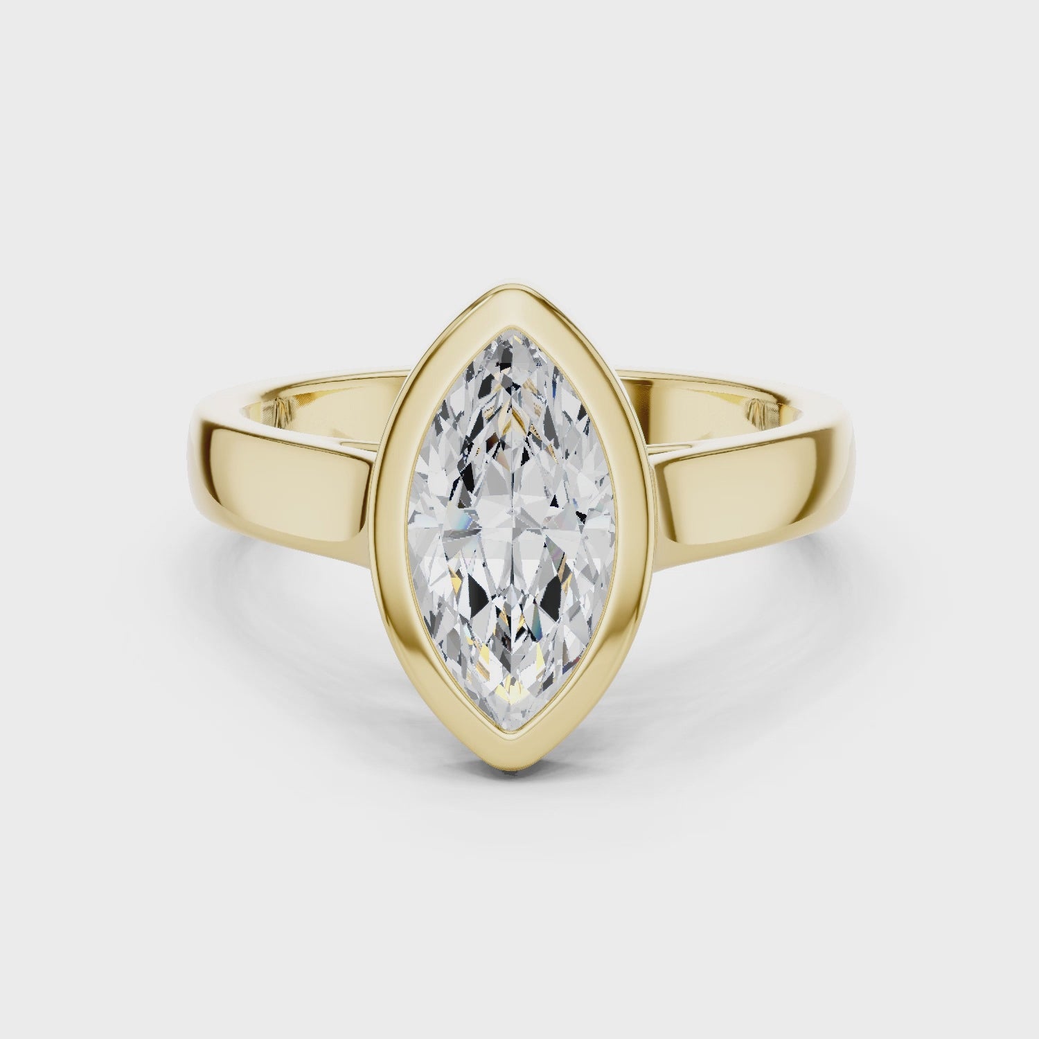 Veda Majestic Marquise Bezel Diamond Ring