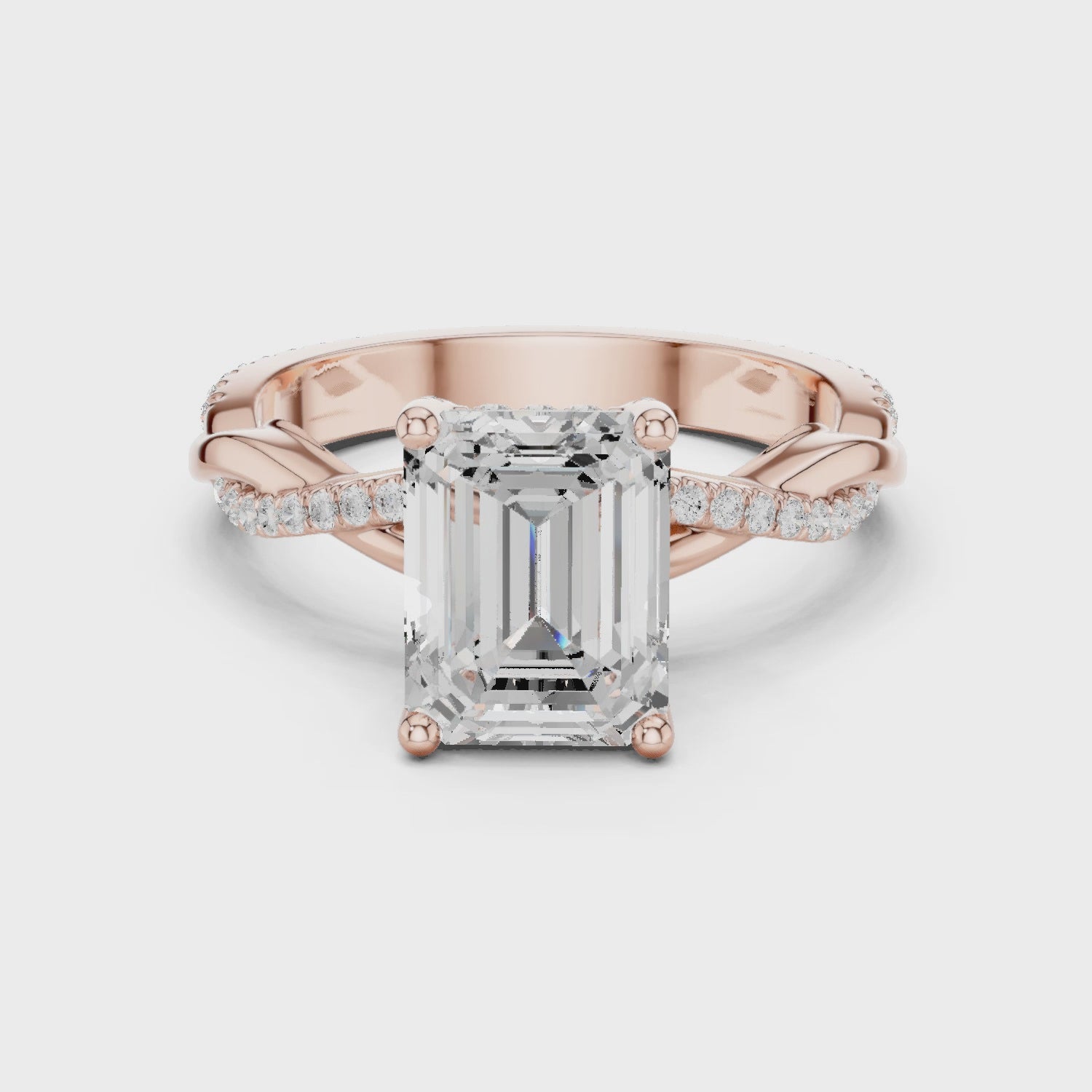 Lana Twilight Crisscross Emerald Diamond Pavé Ring