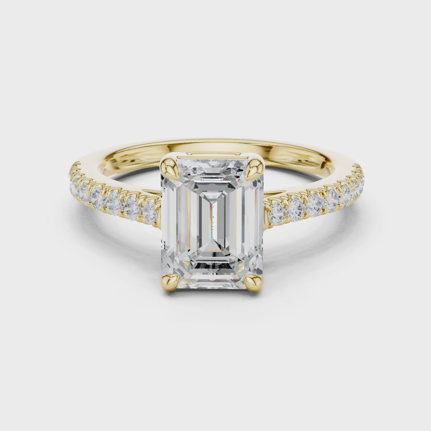Soren Emerald-Cut Pavé Diamond Ring