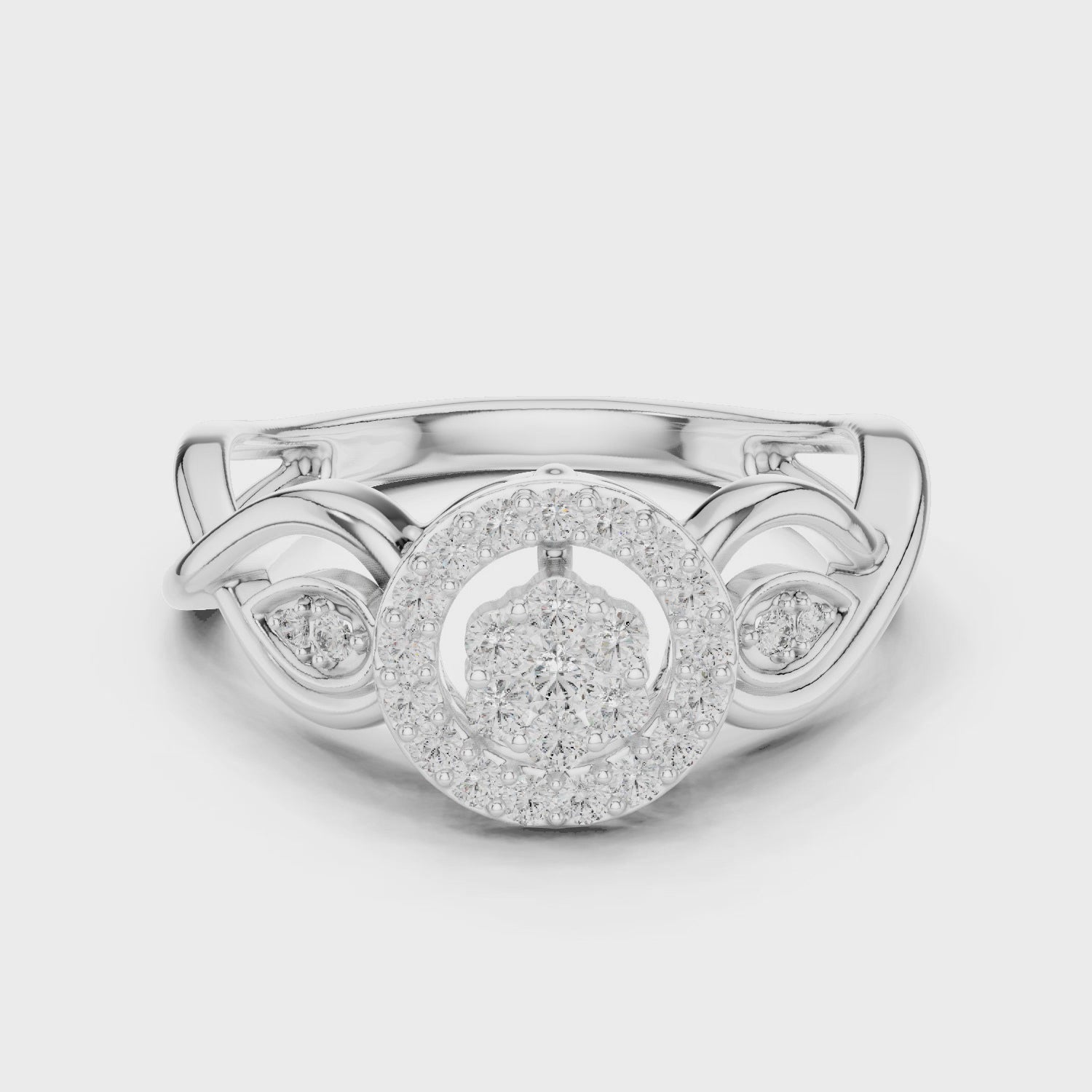 Radiant Halo Knot Lab-Grown Diamond Ring