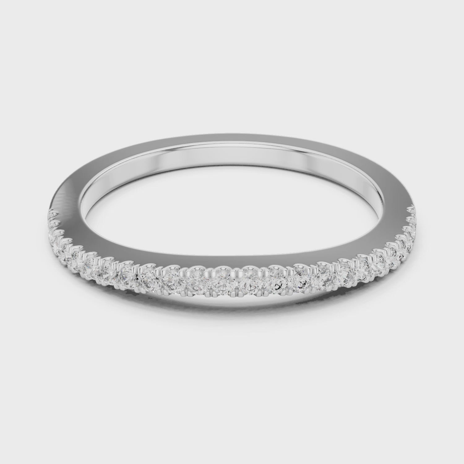 Round Diamond Half Eternity Band