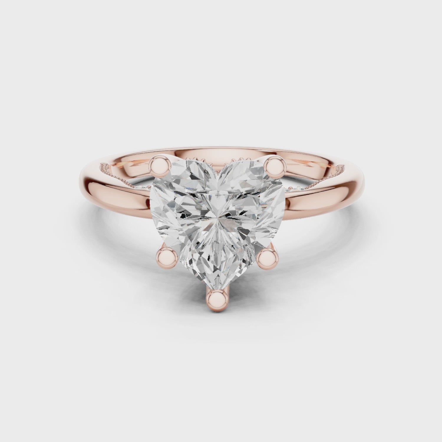 Heart Hidden Halo Ring
