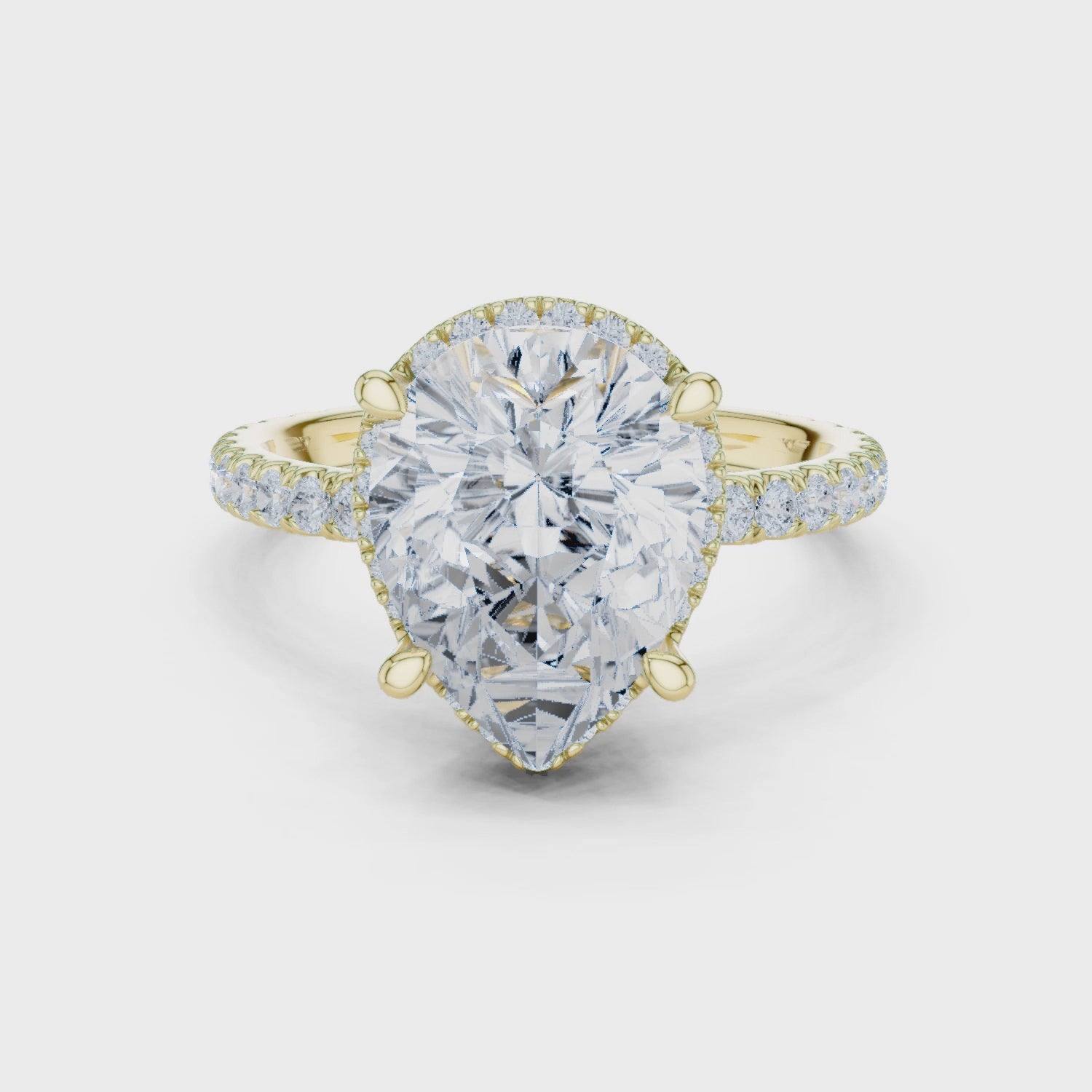 Lark Seraphina Pear Halo Diamond Ring