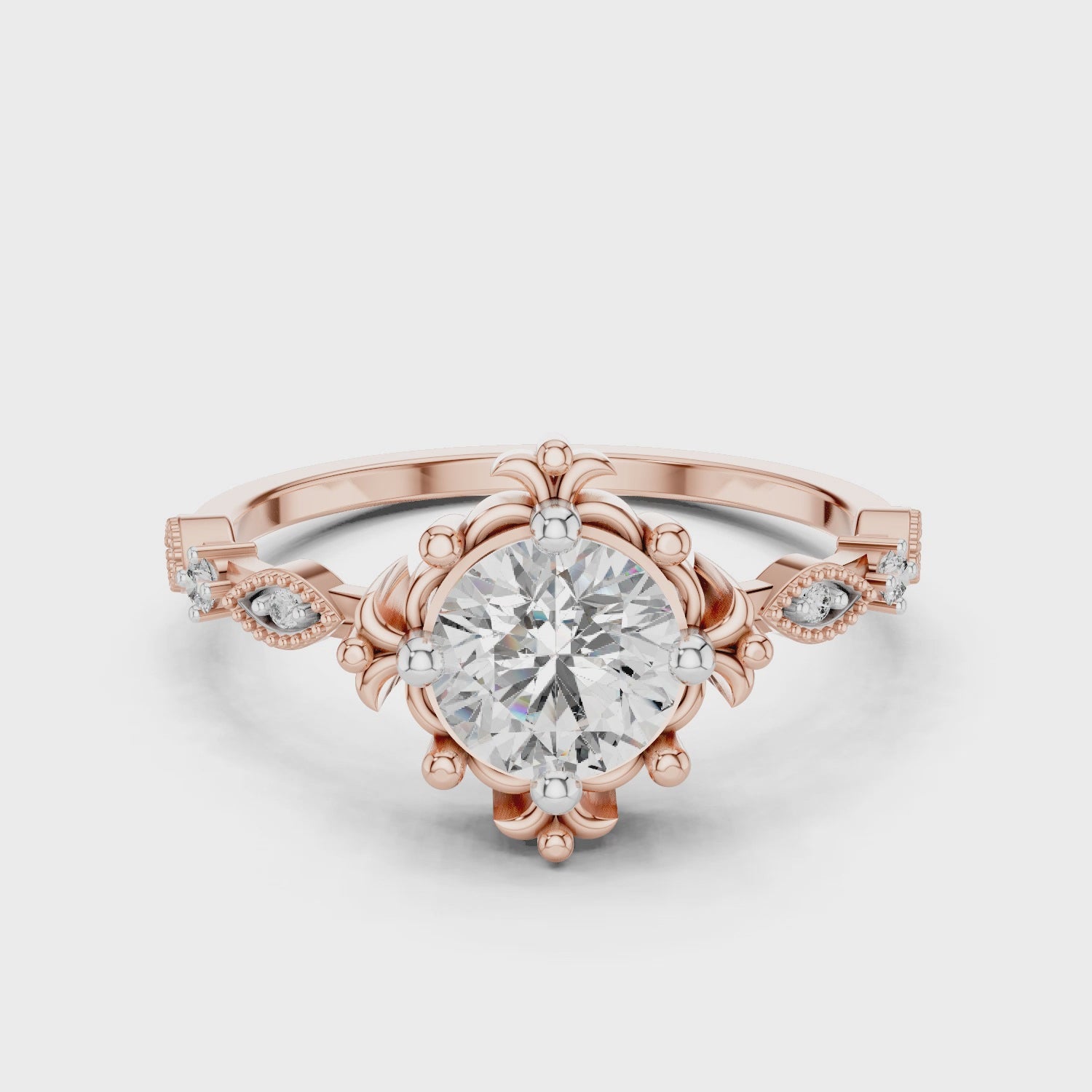 Regal Fleur Lab-Grown Diamond Ring