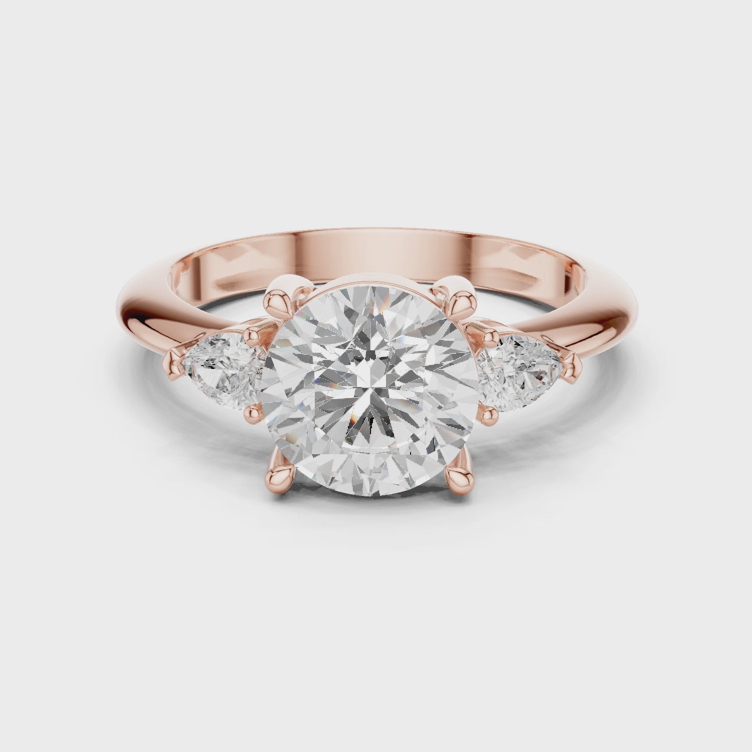 Heritage Classic Round Diamond Three-Stone Ring