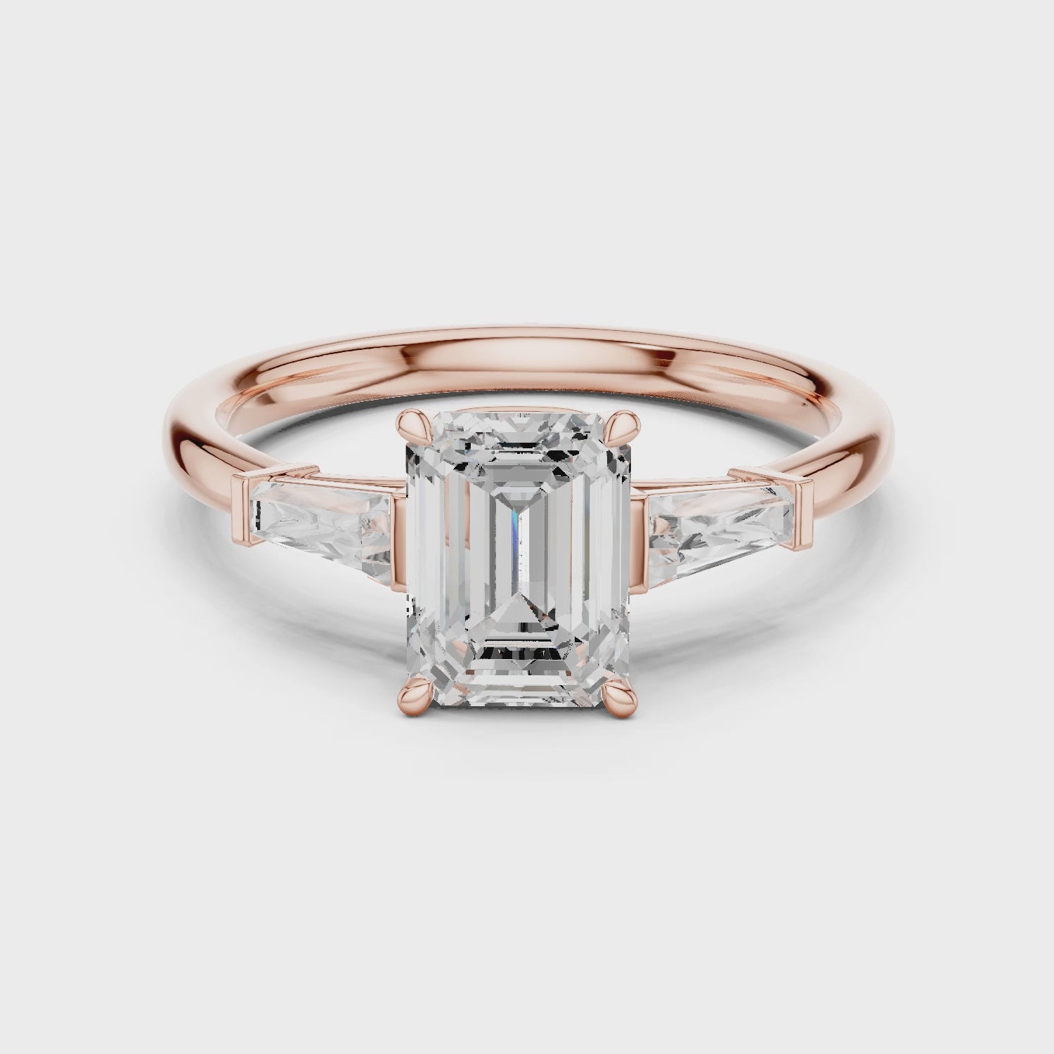 Jack Regal Trinity Emerald Diamond Ring
