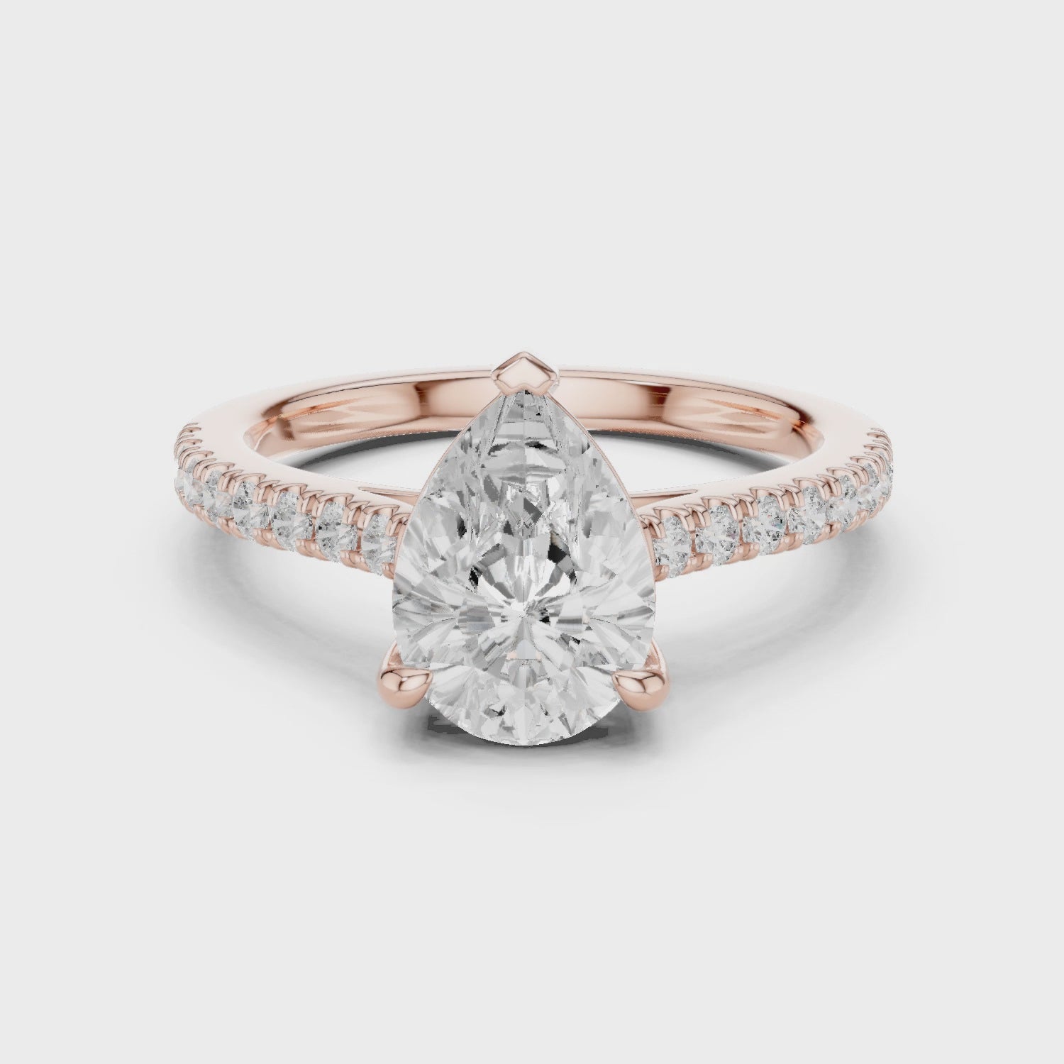 Pear Pave Band Ring